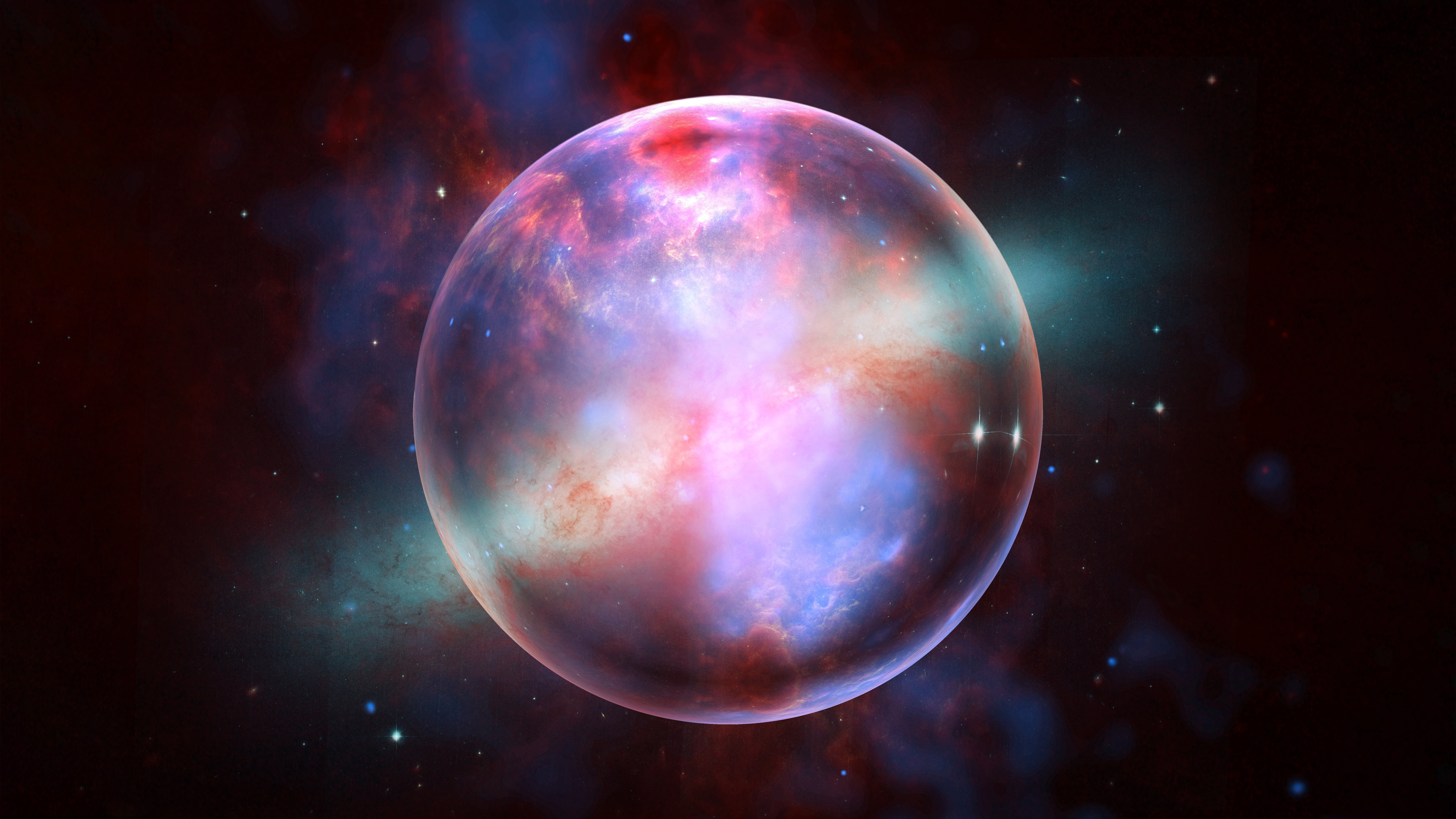 Galaxy locked in a sphere Wallpaper 8k Ultra HD