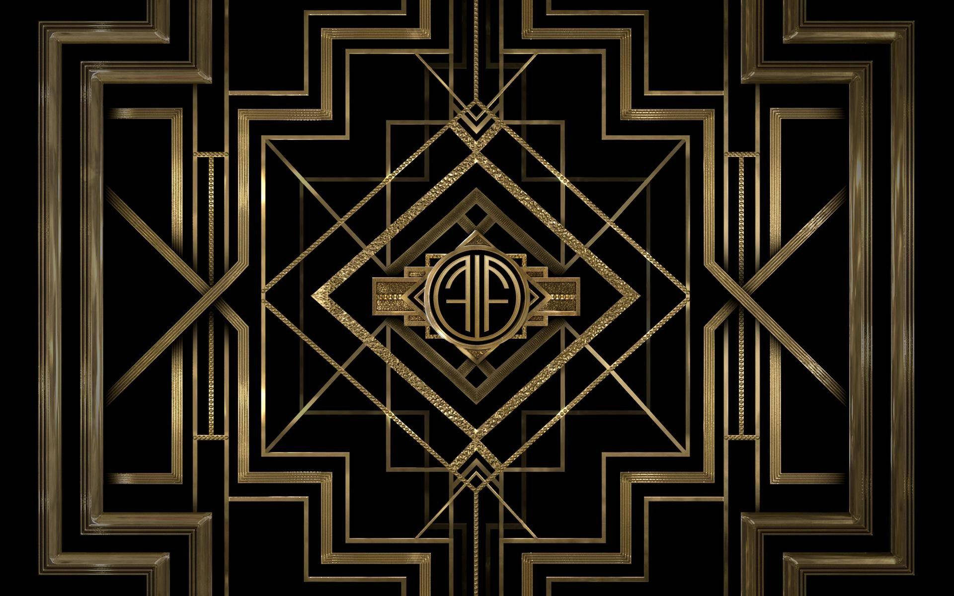 Download Black And Gold Pattern Art Deco Wallpaper
