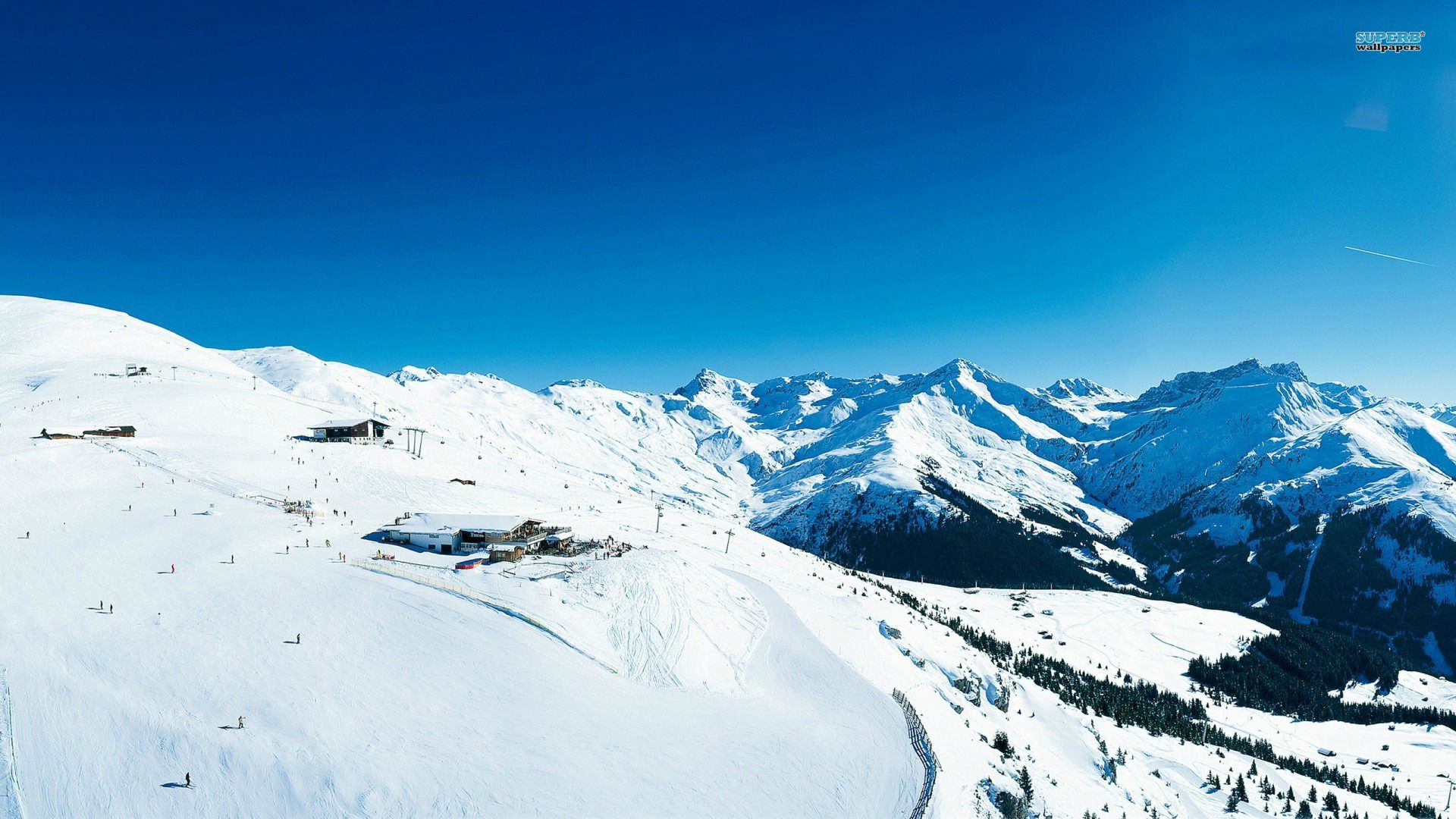 Ski Mountain Cool skies fade to dark blue. Background, Winter snow wallpaper, Picture ski