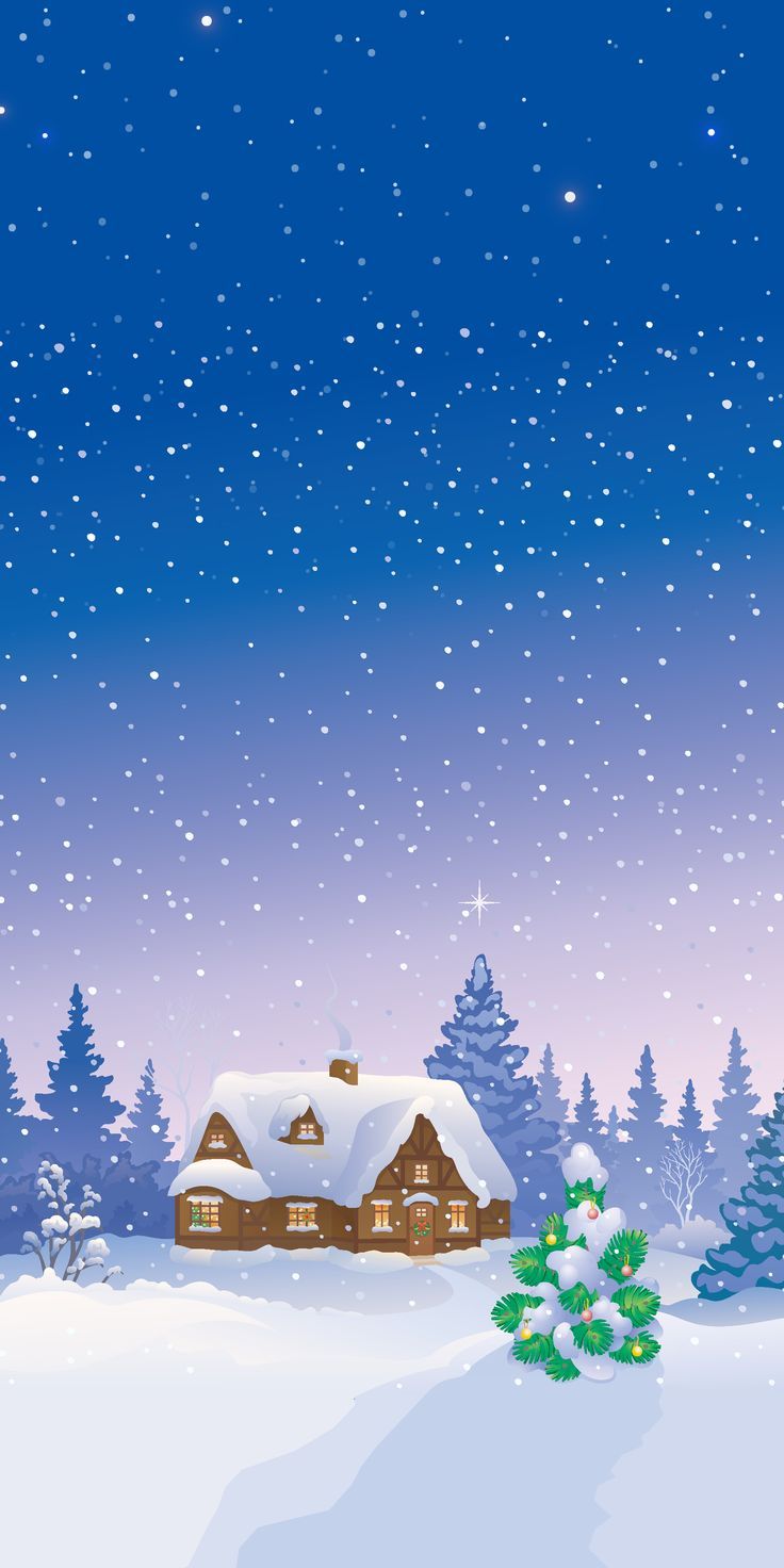 Snowy wallpaper illustrations for iPhone. Snow wallpaper iphone, Winter wallpaper, Holiday iphone wallpaper