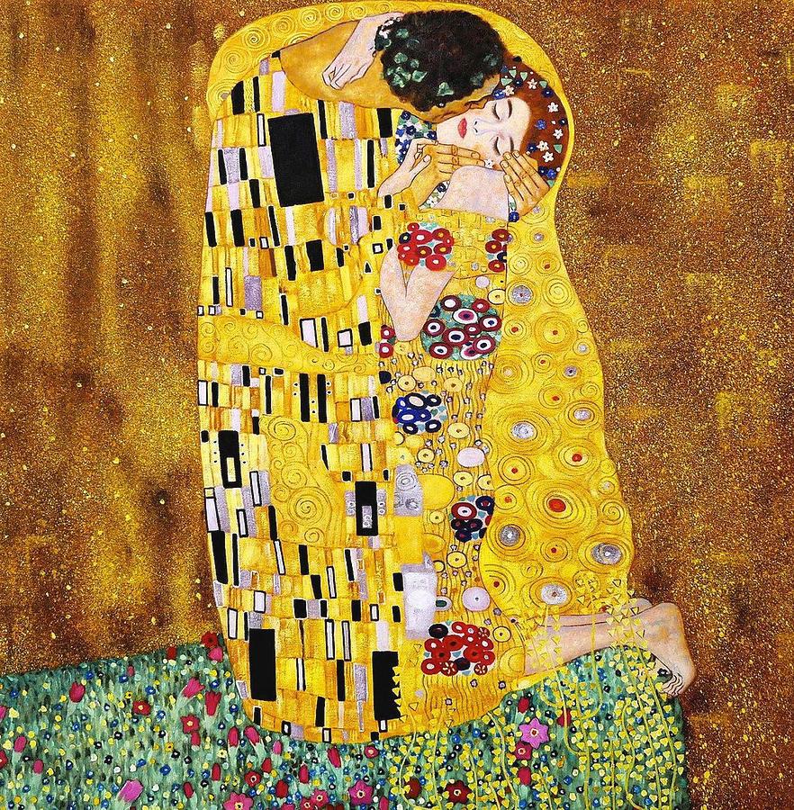 1art1 Gustav Klimt The Kiss II Self-Adhesive Photo Wallpaper 250 x 180 cm  2-Piece Set : Amazon.de: DIY & Tools