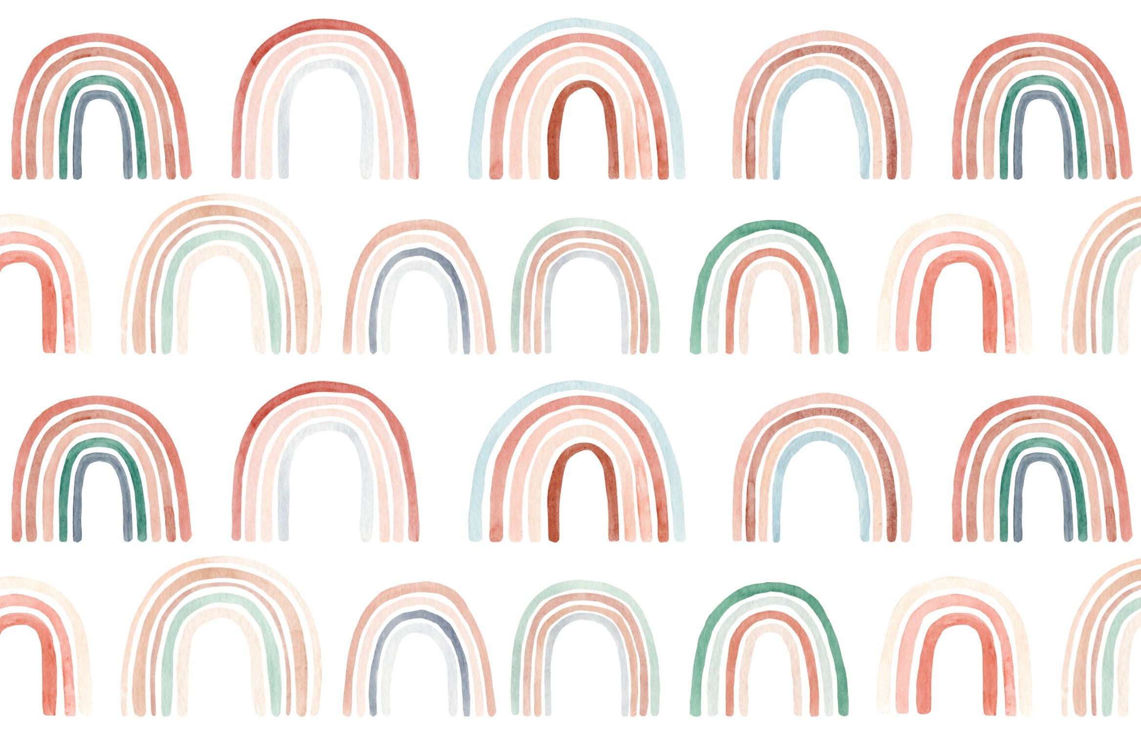 Wallpaper Boho Rainbow Pattern Wallpaper/ Removable Wallpaper