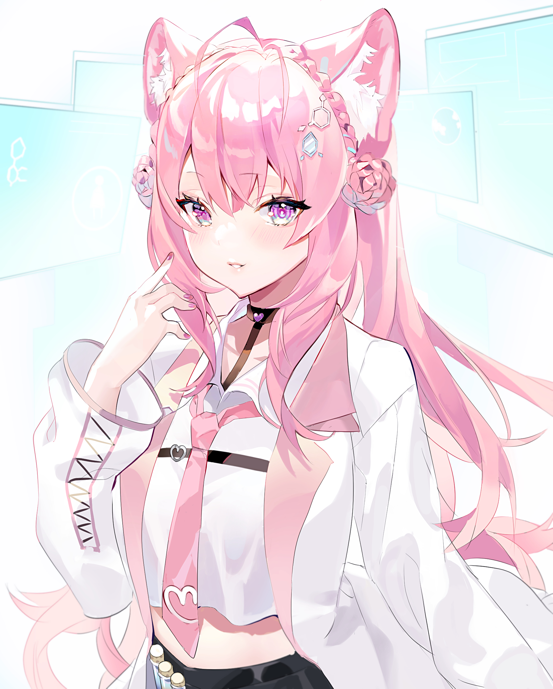 Anime picture virtual youtuber hololive hakui koyori kazo (apap023451) single long hair 1791x2230 733984 en
