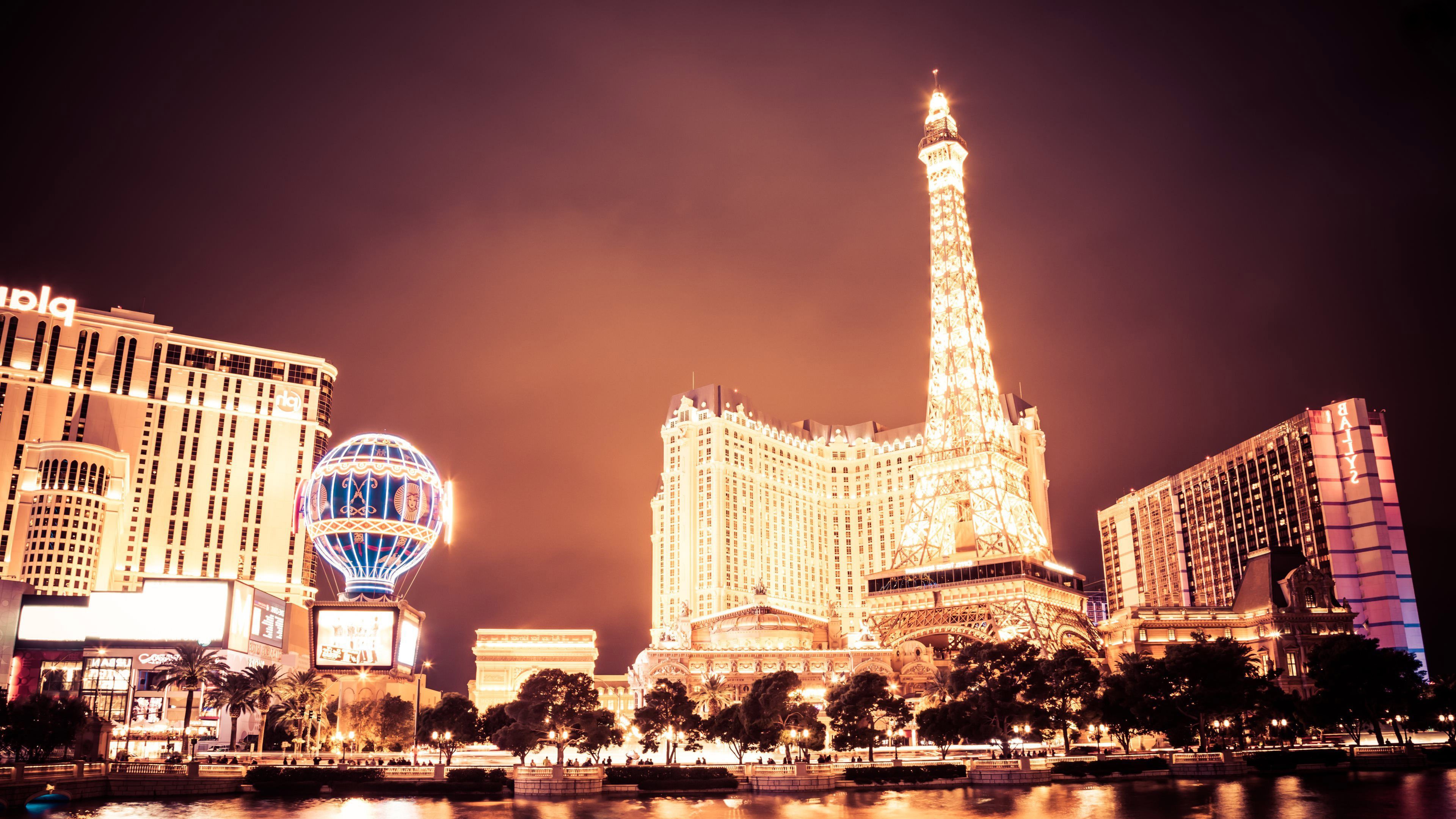 Wallpaper Las Vegas, USA, night, travel, tourism, Architecture