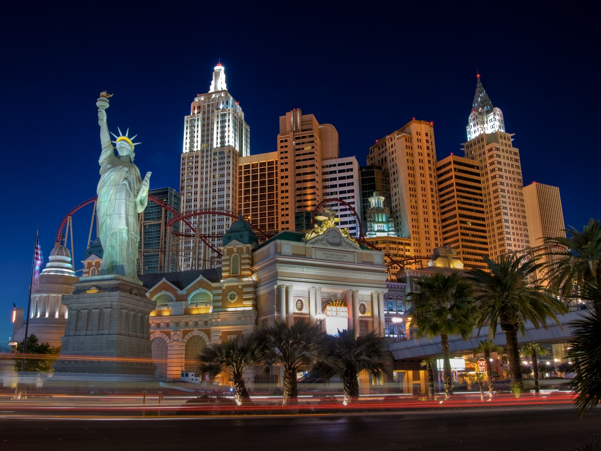 night, Las, Vegas, New, York, City Wallpaper HD / Desktop and Mobile Background