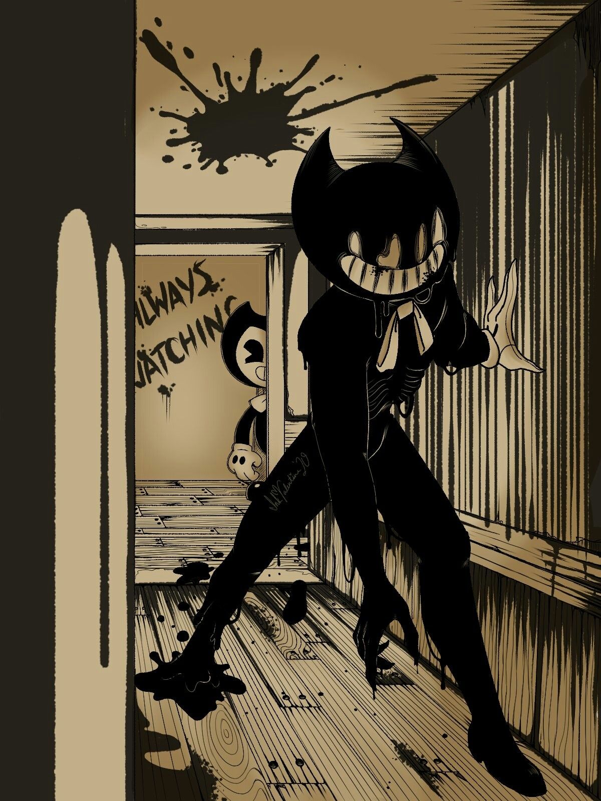 {Bendy and the Ink Machine}. Bendy and the ink machine, Cartoon, Cartoon cat