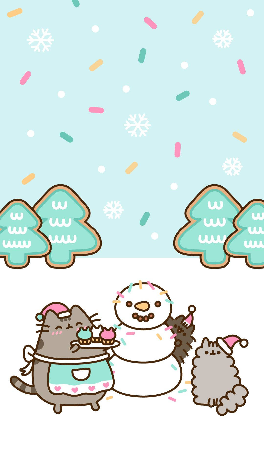 Download Kawaii Christmas Of Cats Wallpaper
