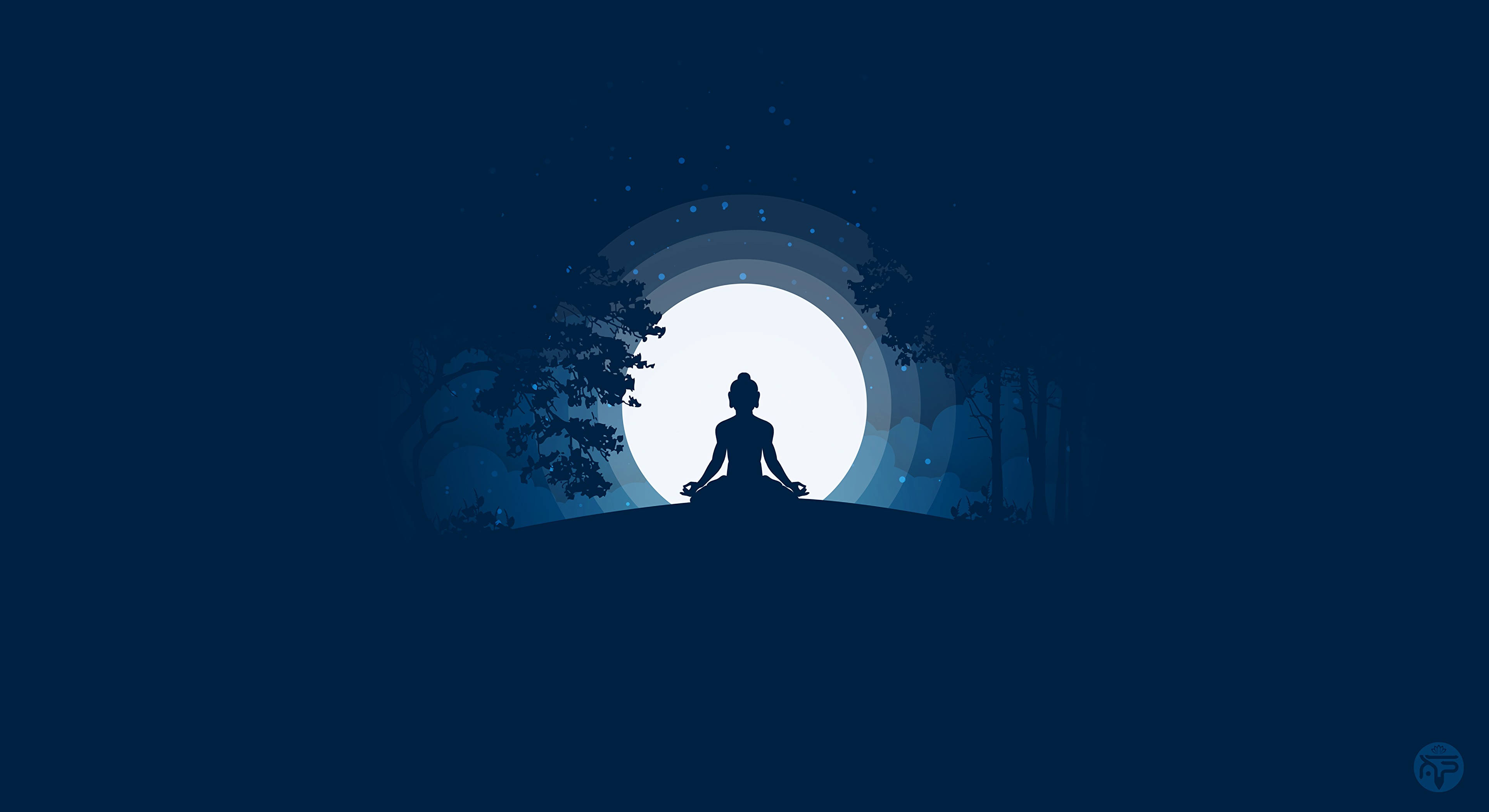Download Minimalist Meditating Buddha Wallpaper