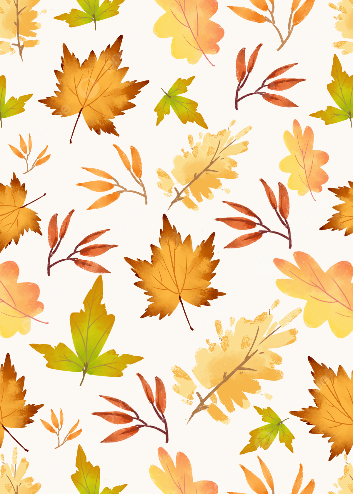 Cute Cartoon Autumn Maple Leaf Season Background Wallpaper, Maple Leaf, Autumn, Background Background Image for Free Download