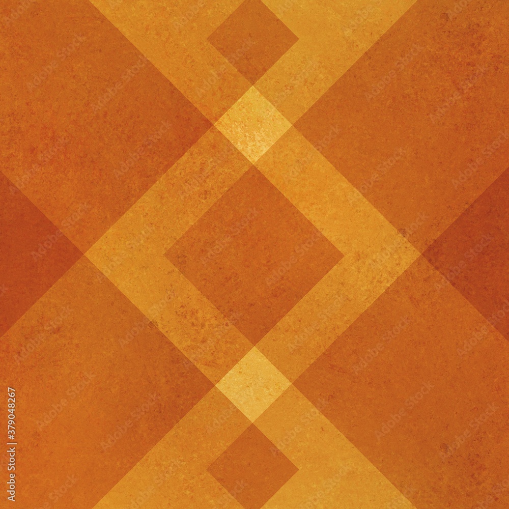 abstract orange background geometric design for fall autumn colored brochures or Thanksgiving background with classy shapes and lines forming wallpaper pattern has vintage grunge background texture Stock Illustration