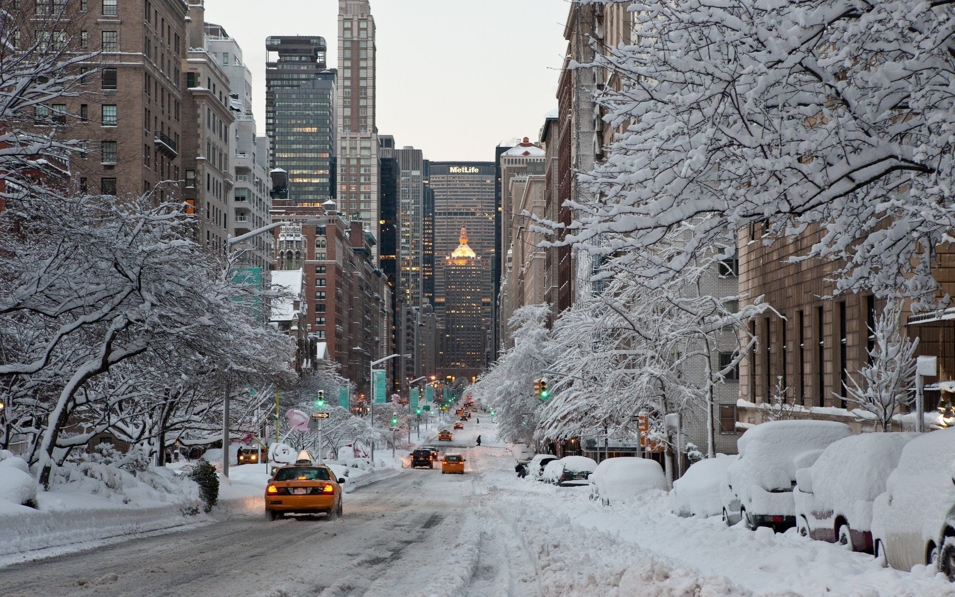 Mobile wallpaper: Landscape, Cities, Winter, Roads, Snow, 20609 download the picture for free