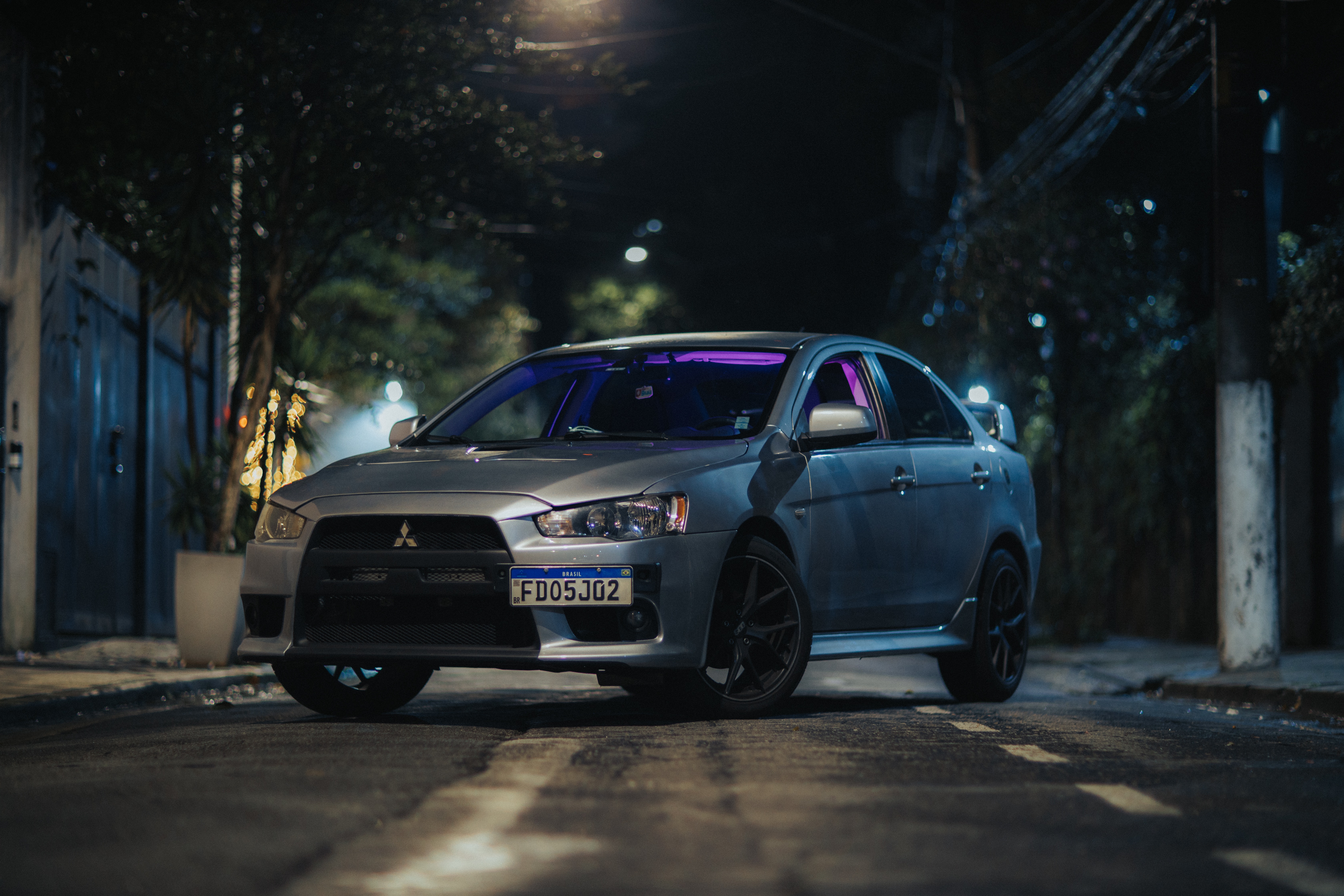 Mitsubishi Lancer at Night · Free