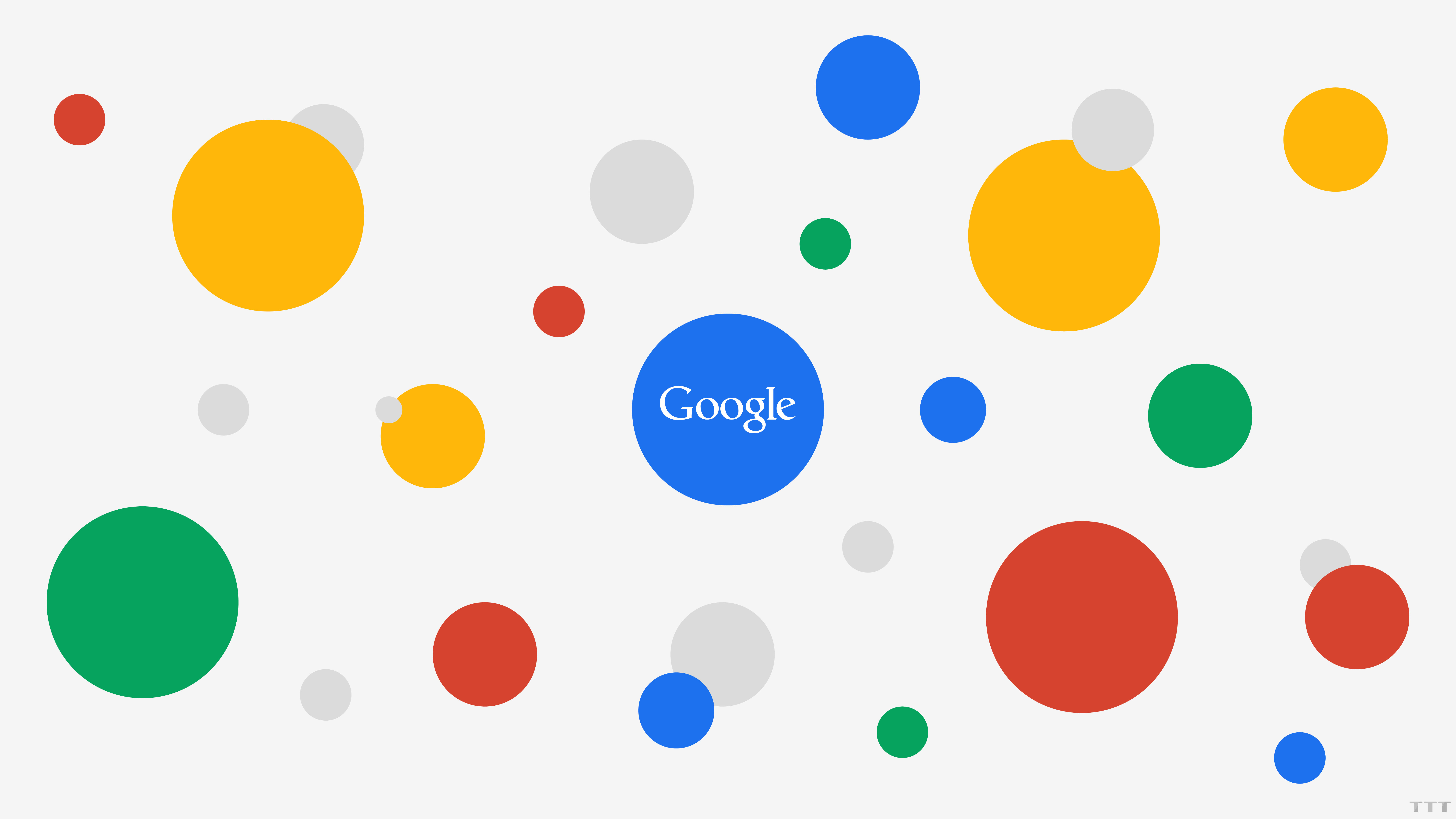 Google Wallpaper 4K, Circles, Multicolor, Colorful, White background, Technology