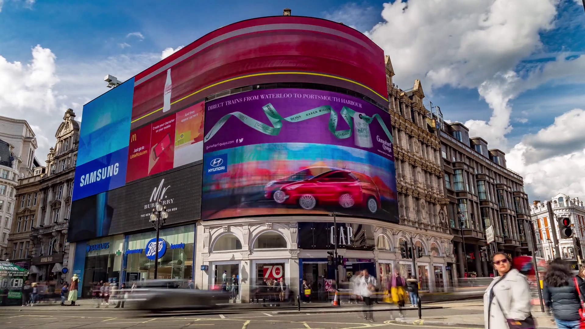 Timelapse Picadilly Circus Stock Video Footage 00:08 SBV 306619908
