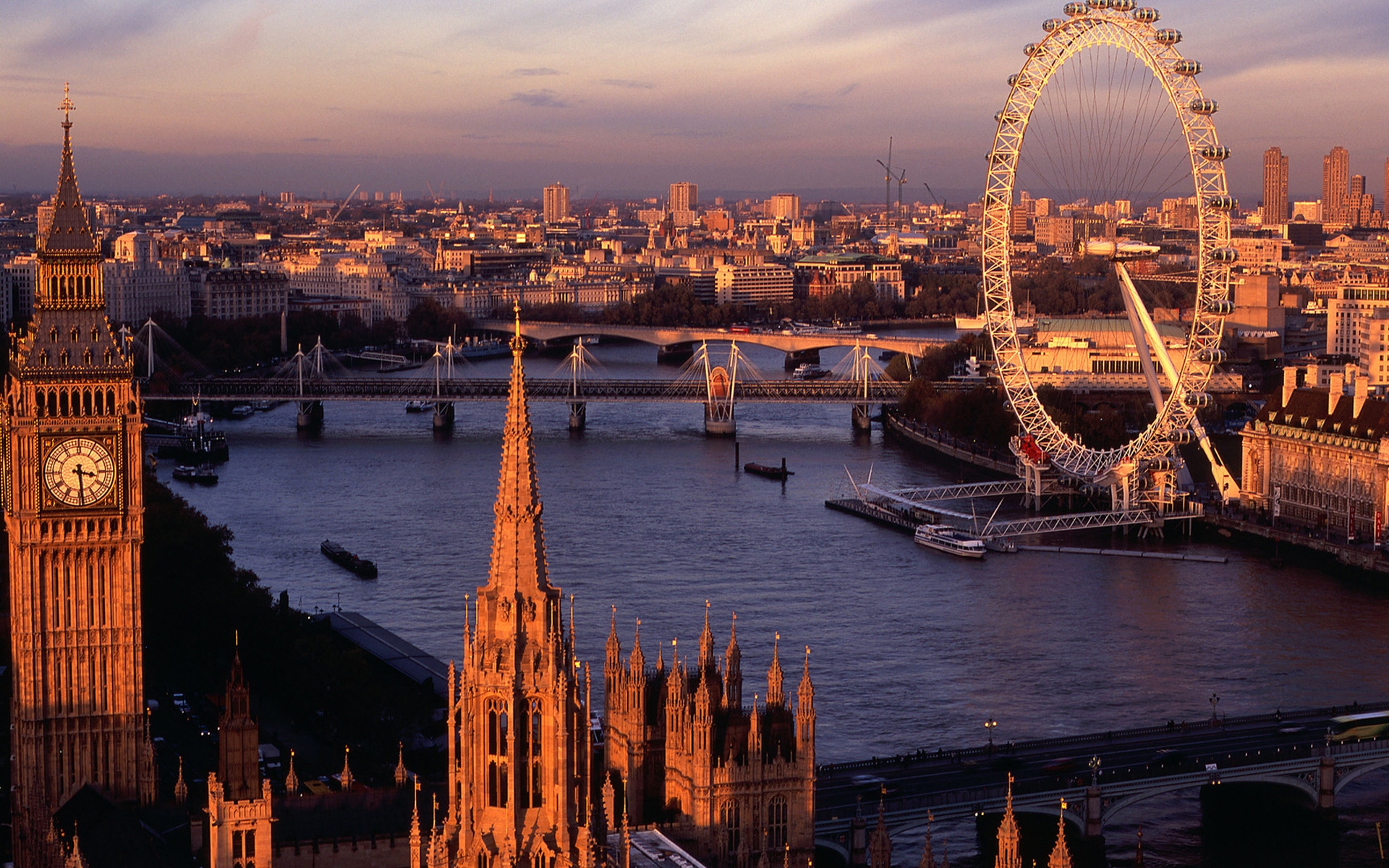 London Sunset HD Wallpaper