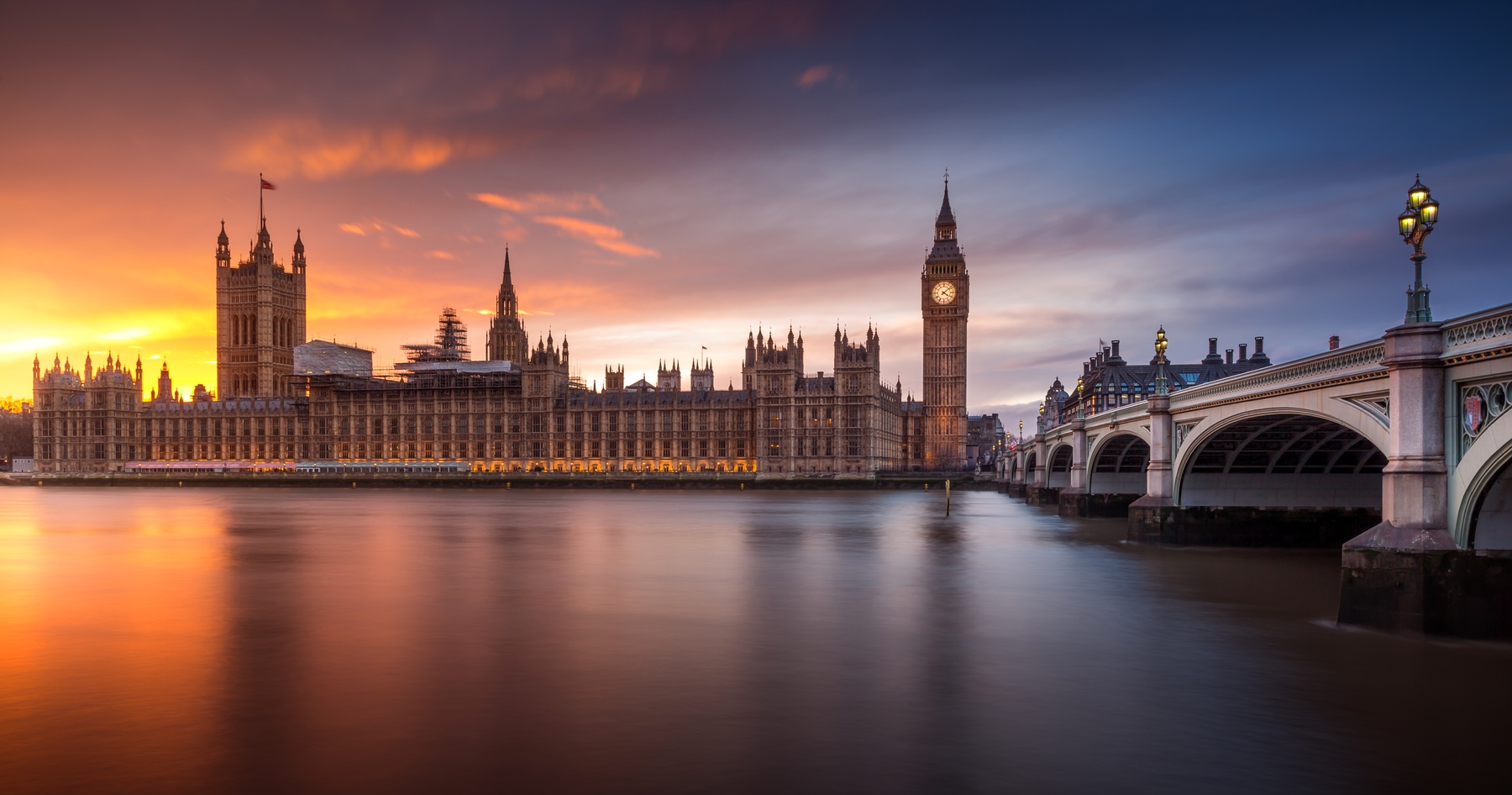 London Palace of Westminster Sunset wallpaper