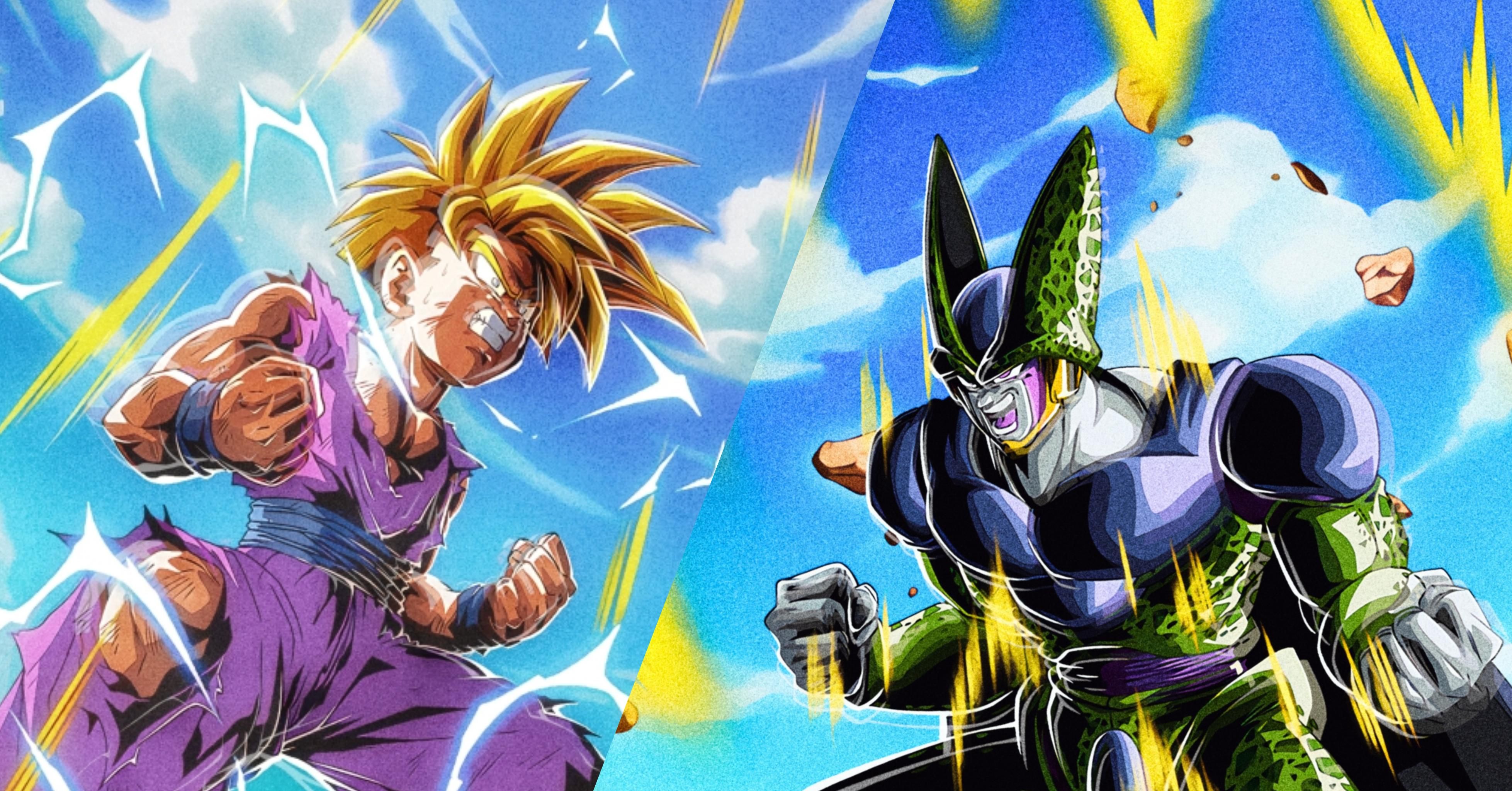 Gohan vs Cell. Dragon ball wallpaper, Goku pics, Dragon ball super wallpaper