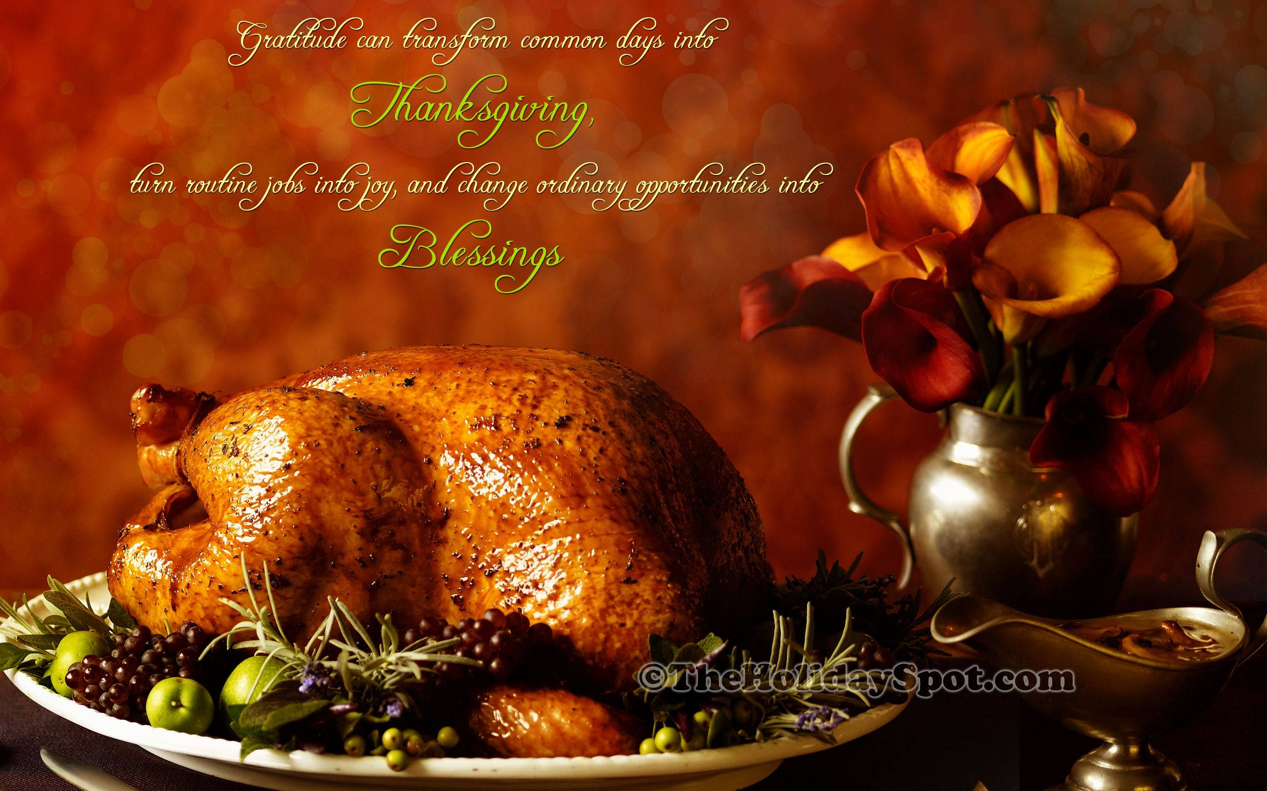 Download Thanksgiving Roasted Turkey Wallpaper