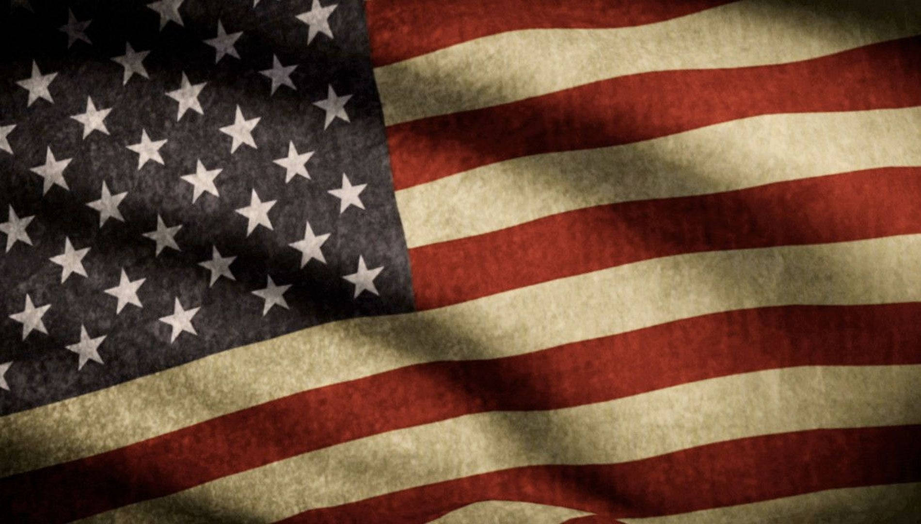 Download Stained Old American Flag Wallpaper