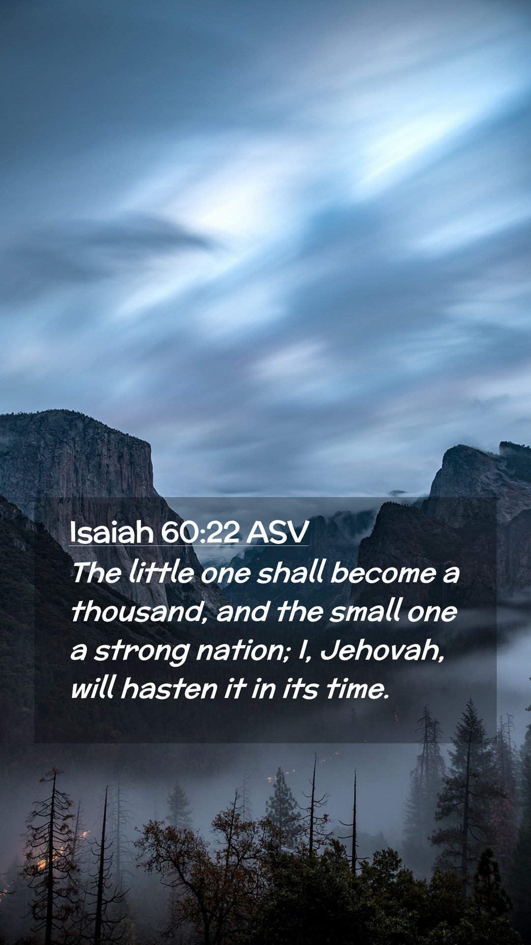 Isaiah 60:22 ASV Mobile Phone Wallpaper little one shall become a thousand