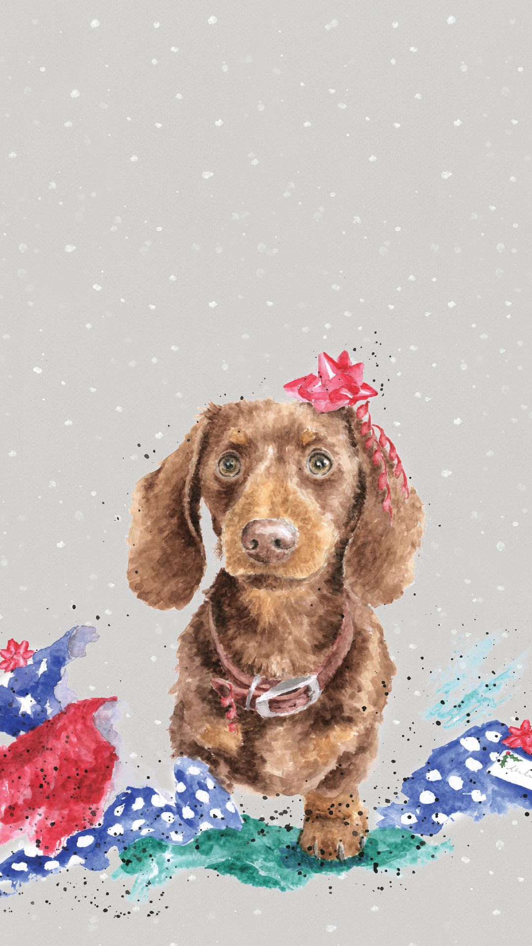 Dachshund Christmas Phone Wallpaper. Dachshund wallpaper, Christmas phone wallpaper, Dachshund christmas