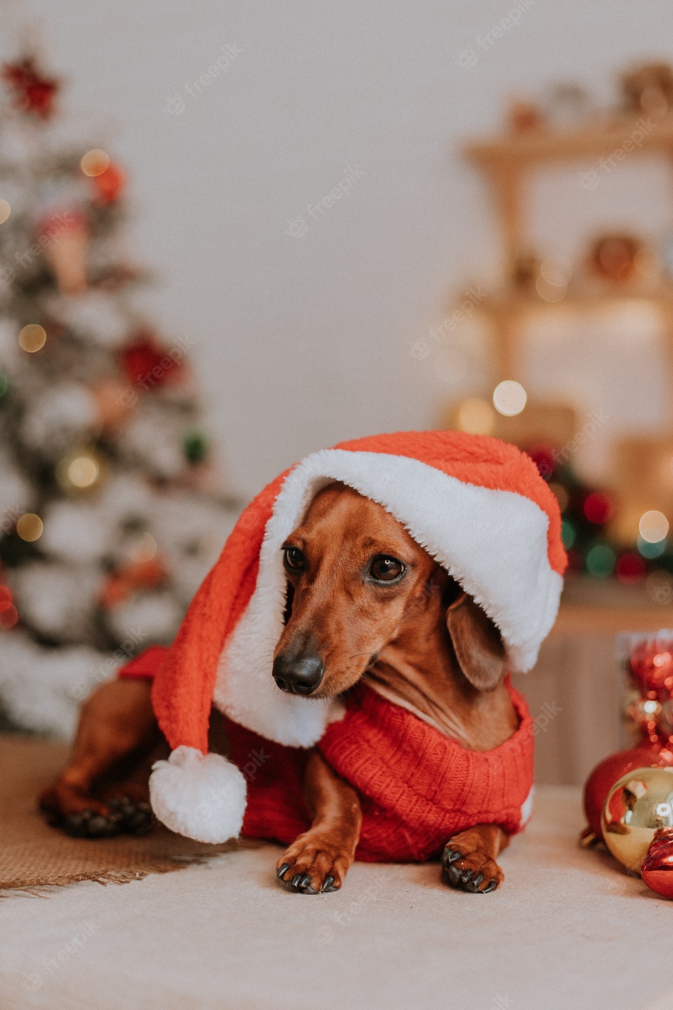 Dachshund christmas Image. Free Vectors, & PSD