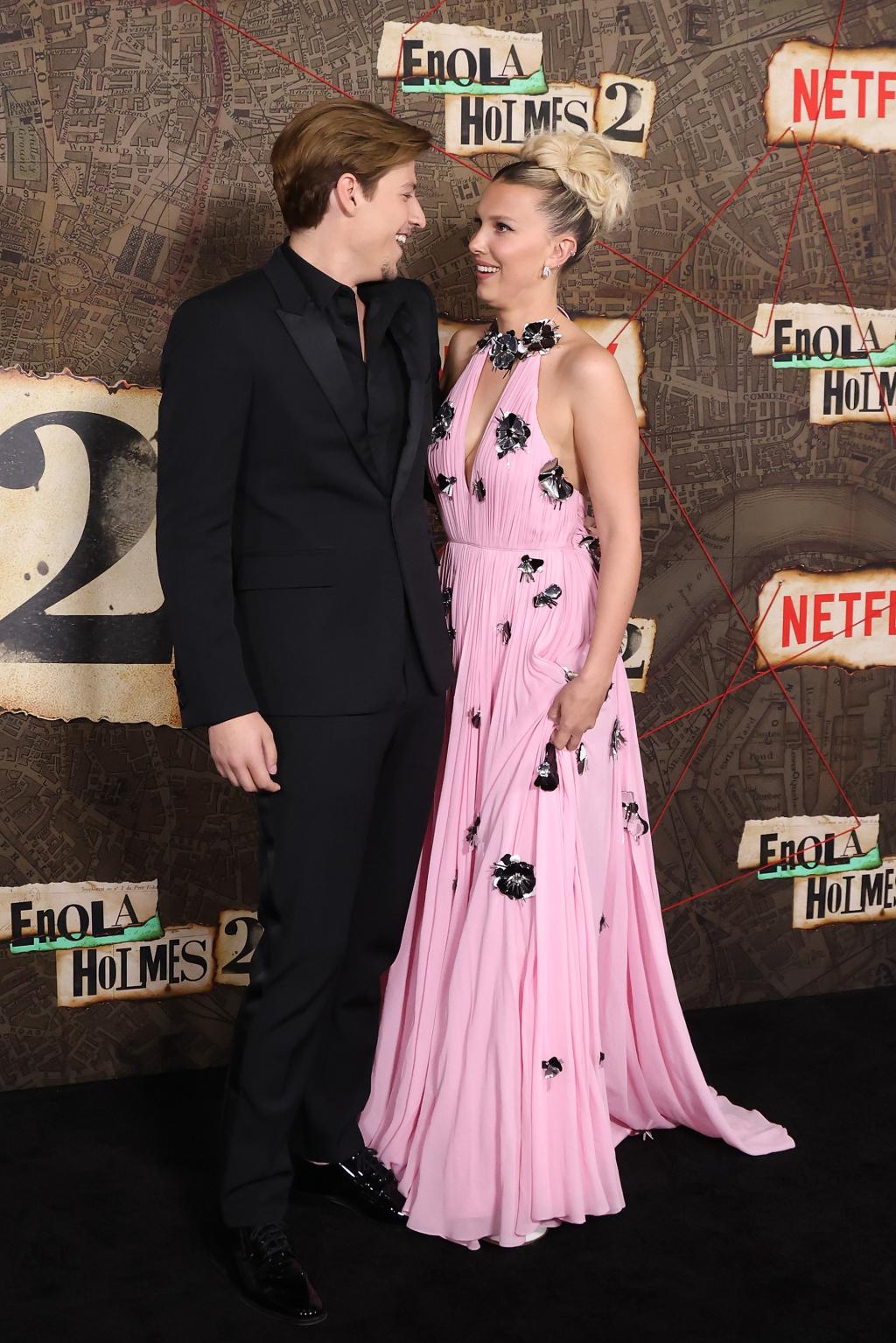 Millie Bobby Brown flashes tattoos at 'Enola Holmes 2' premiere