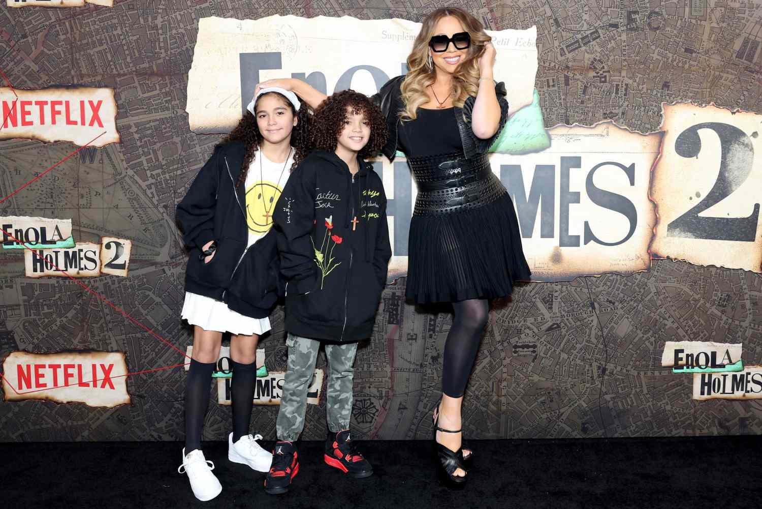 Mariah Carey Supports Millie Bobby Brown at 'Enola Holmes 2' Premiere