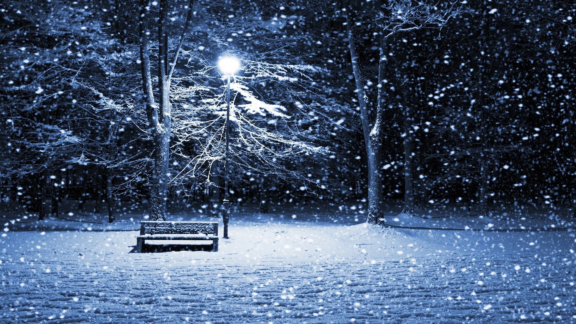 Snowing Desktop Background