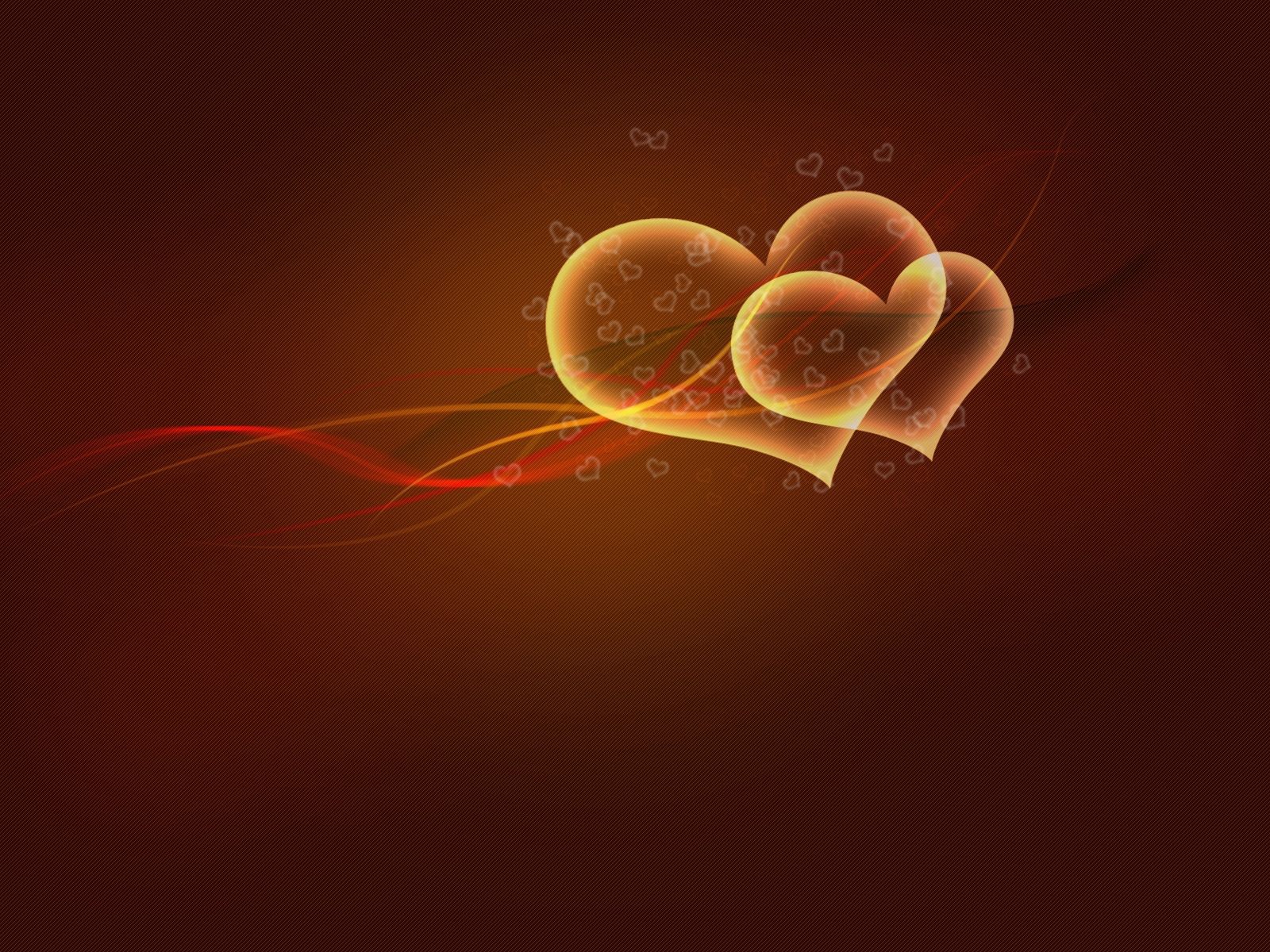 Download wallpaper 1600x1200 brown, orange, red, heart standard 4:3 HD background