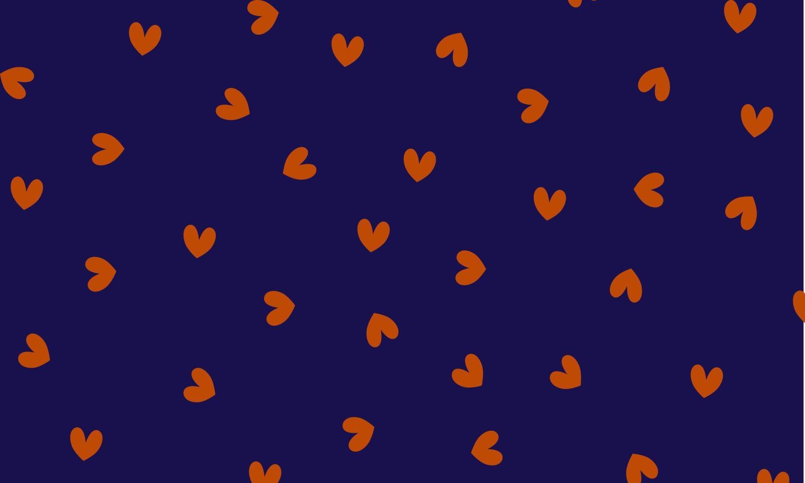 Orange heart on navy blue background