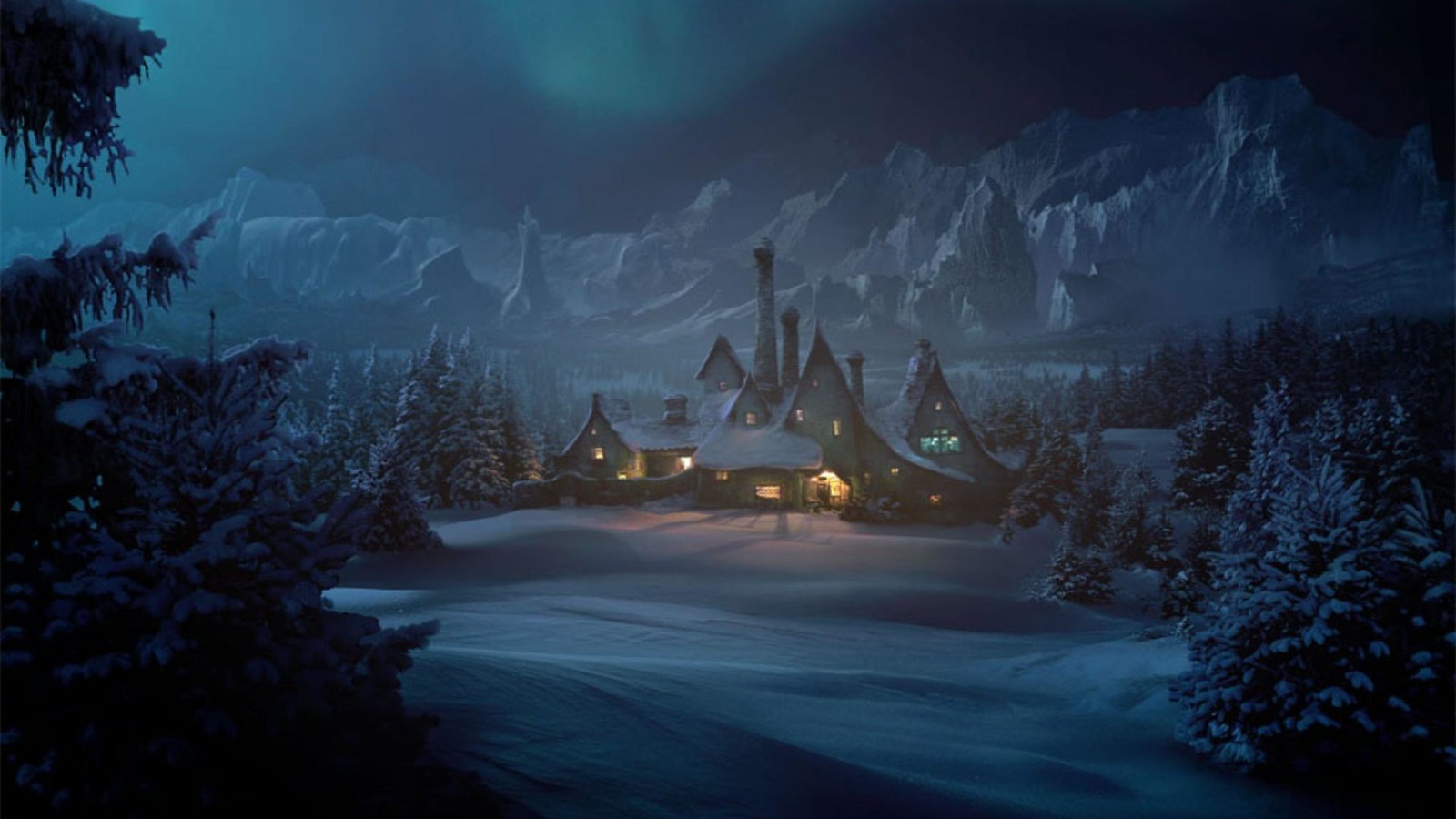 A Fantasy Winter Landscape Wallpaper. Lovely New