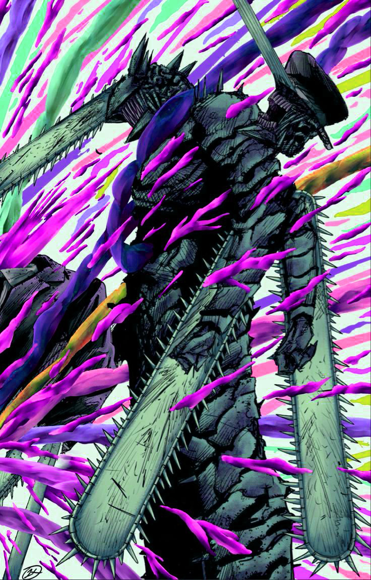Chainsaw Man Wallpaper 4K Denji Neon art Animals 8865