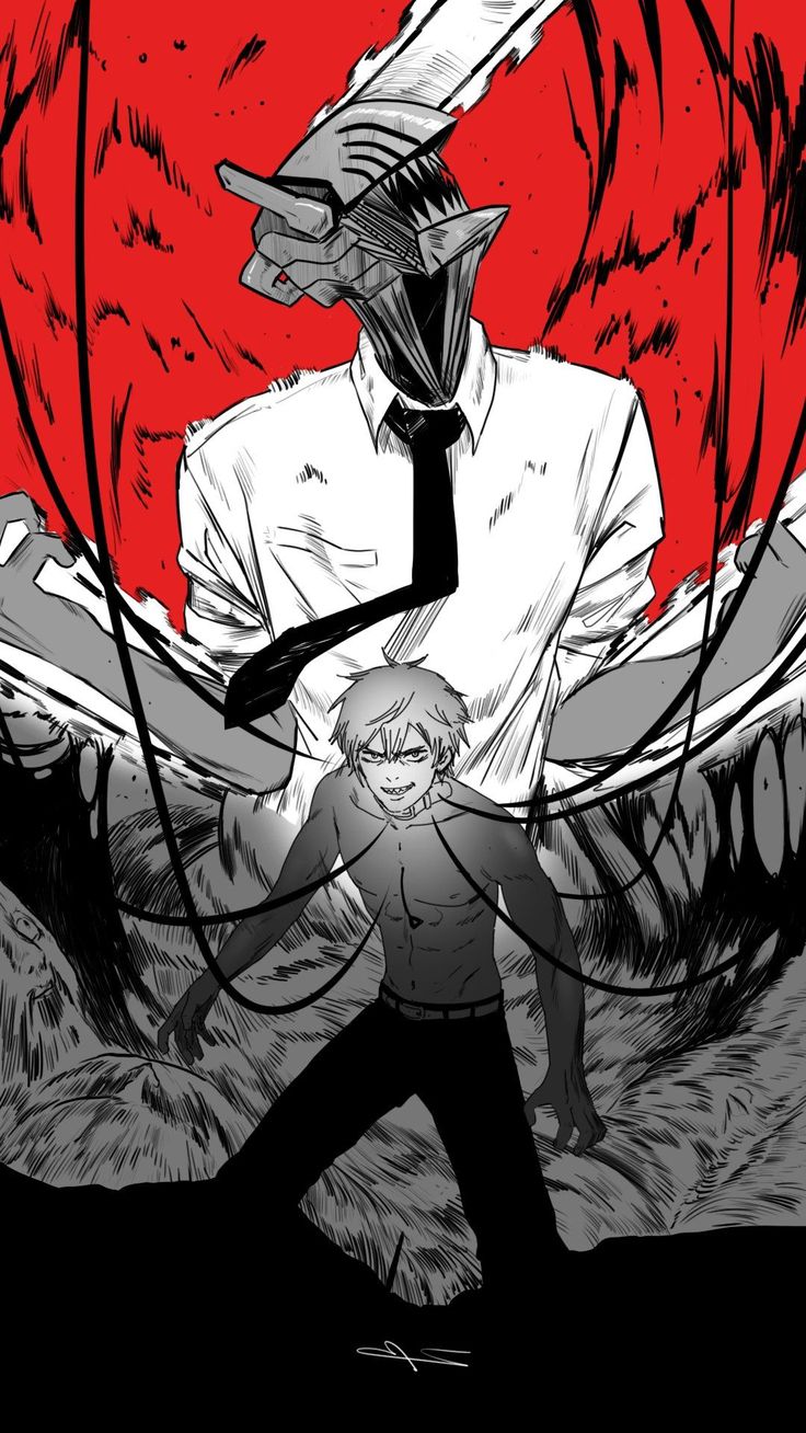 Chainsaw Man Characters 4K Phone iPhone Wallpaper #4641b