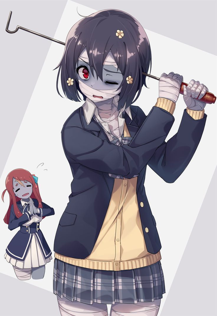 Zombieland Saga anime girls Zombie 3 / Ai Mizuno Zombie 1 / Sakura Minamoto red eyes #anime #undead #zombies #miniskirt P #wal. ゾンビランドサガ, アニメの女の子, ゴシックアニメの女の子