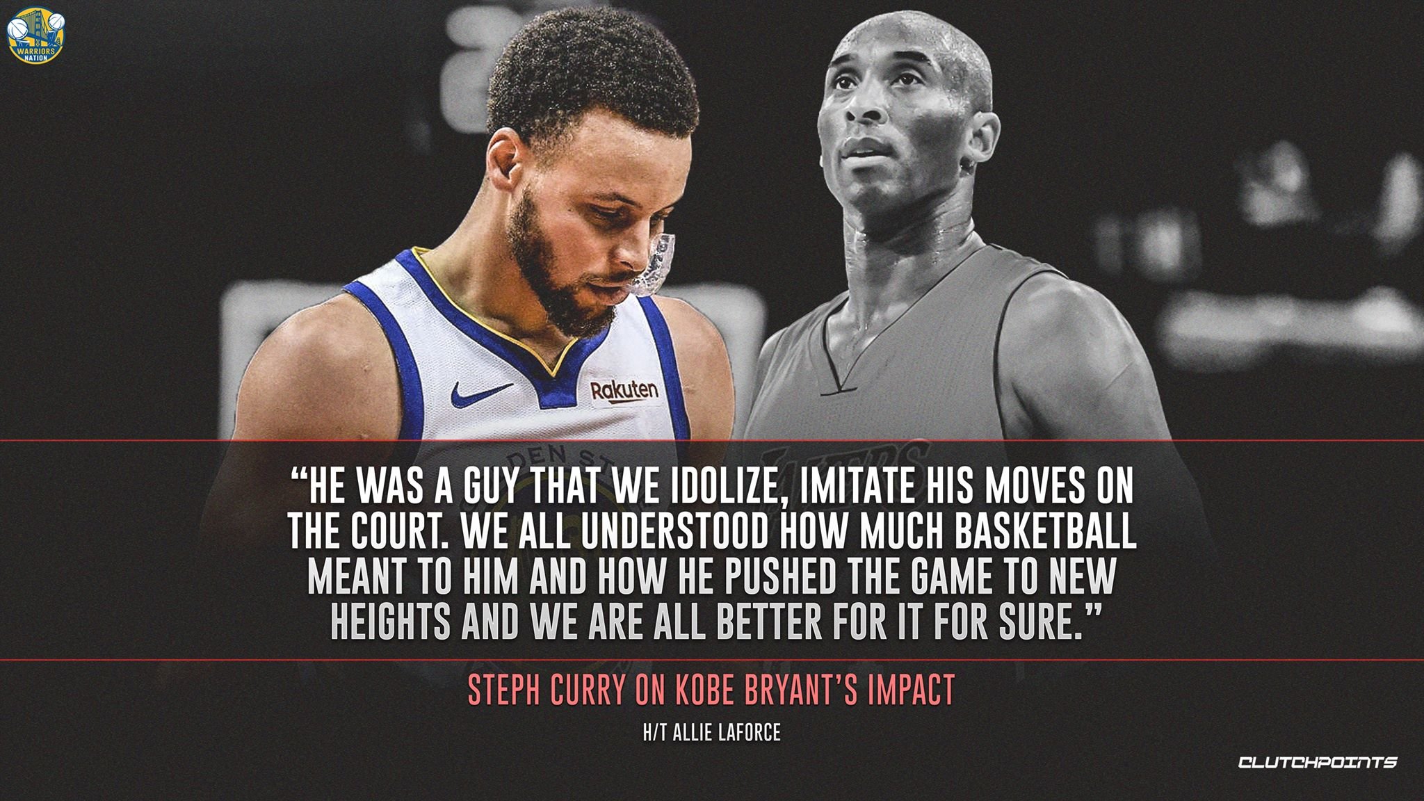 Warriors Nation Bryant surely made Steph Curry a better player