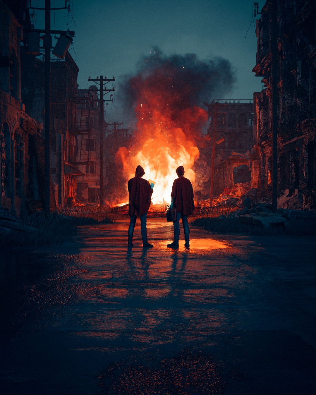 In The Dark. Apocalypse aesthetic, Apocalypse art, Urban landscape