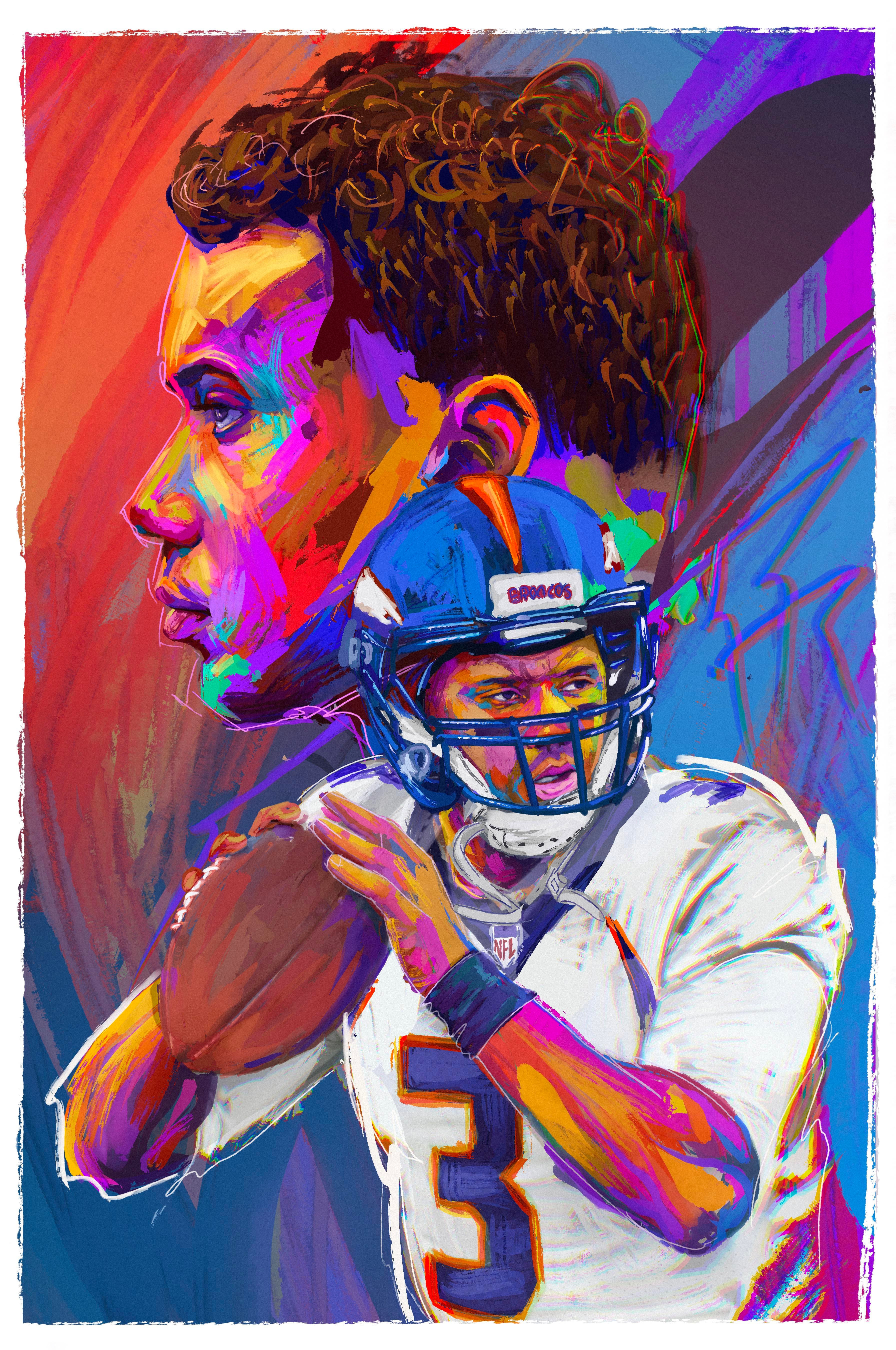 Has to make a Russell Wilson painting after hearing the news