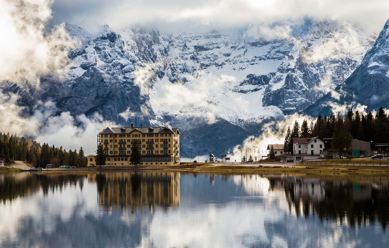 Wallpaper mountains, Italy, Misurina Lake, Dolomiti image for desktop, section природа