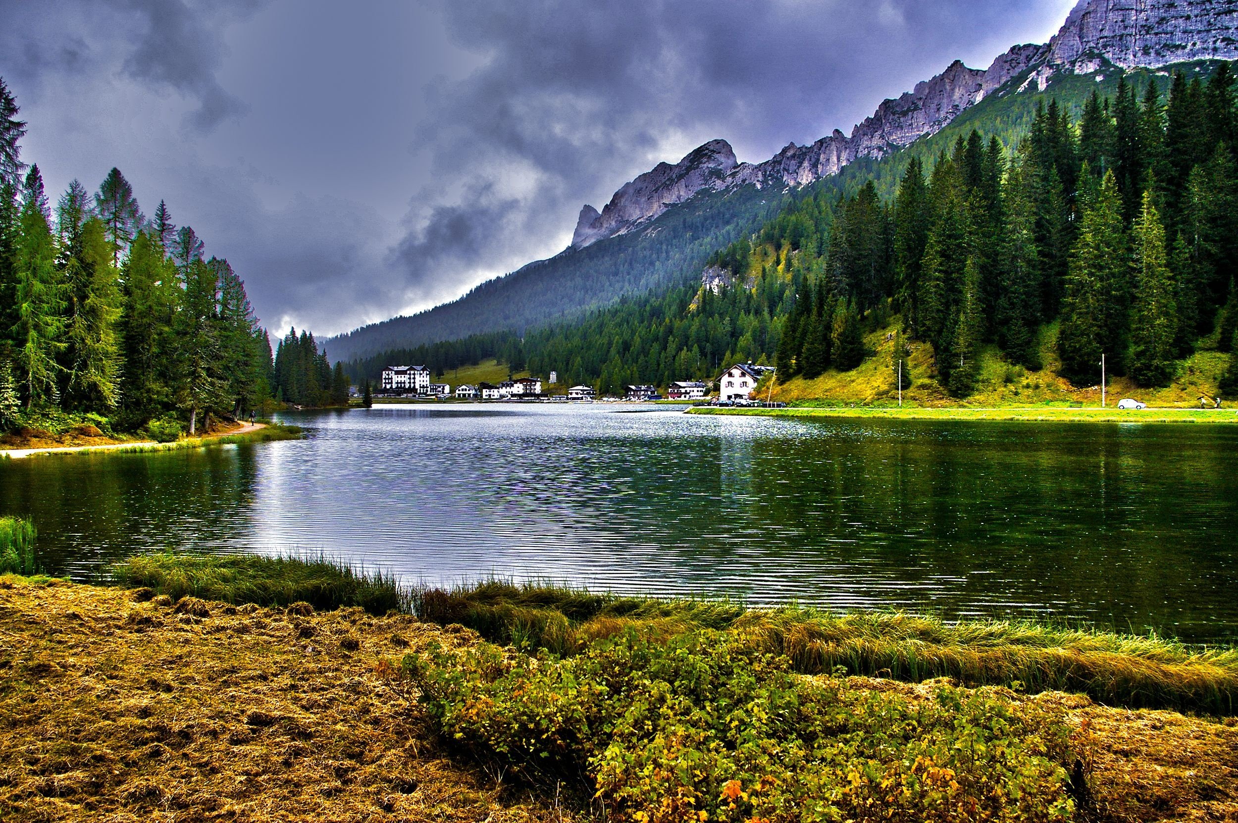 misurina, Lake, In, The, Dolomites, Italy Wallpaper HD / Desktop and Mobile Background