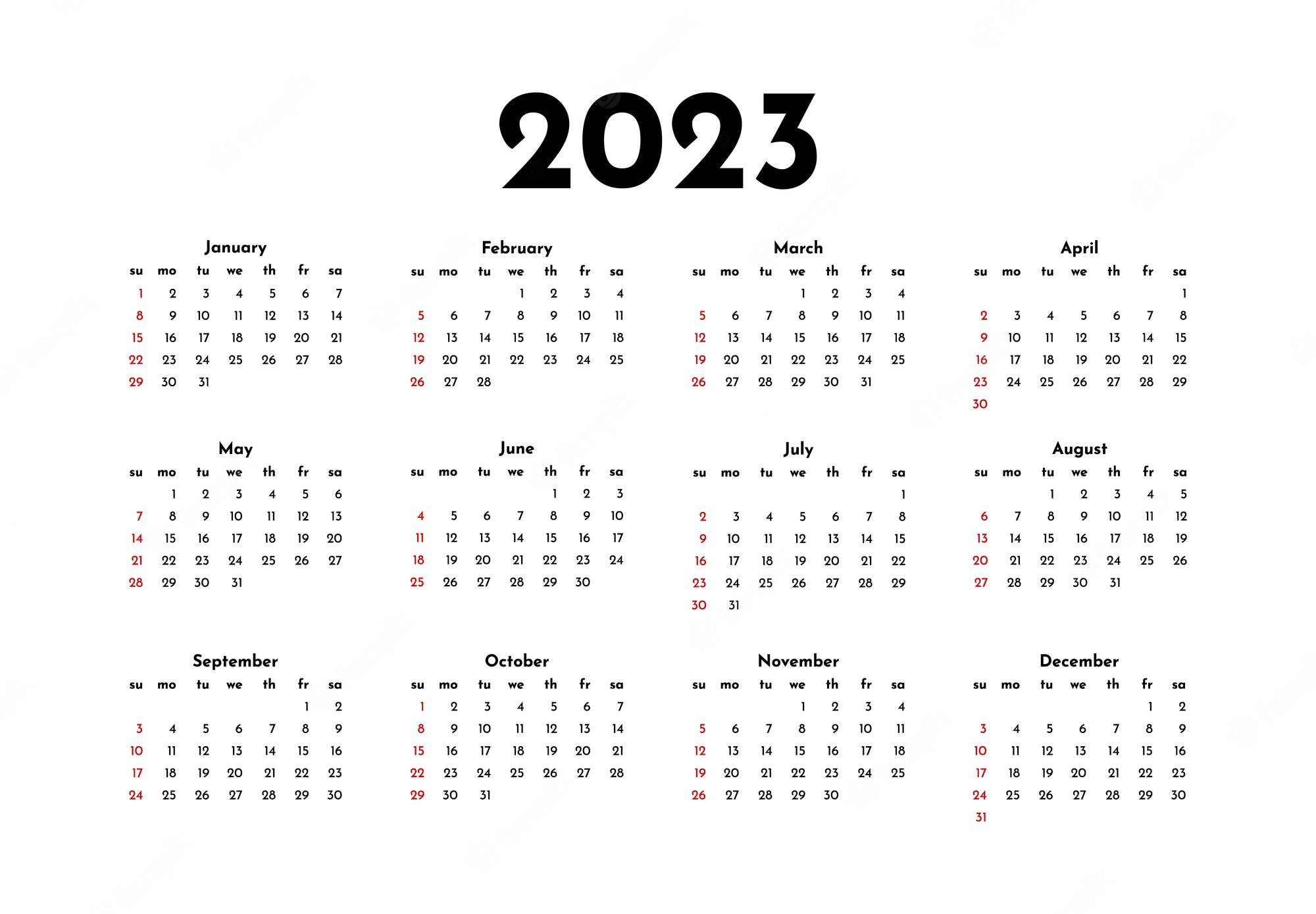 Premium Vector. Calendar for 2023 isolated on a white background