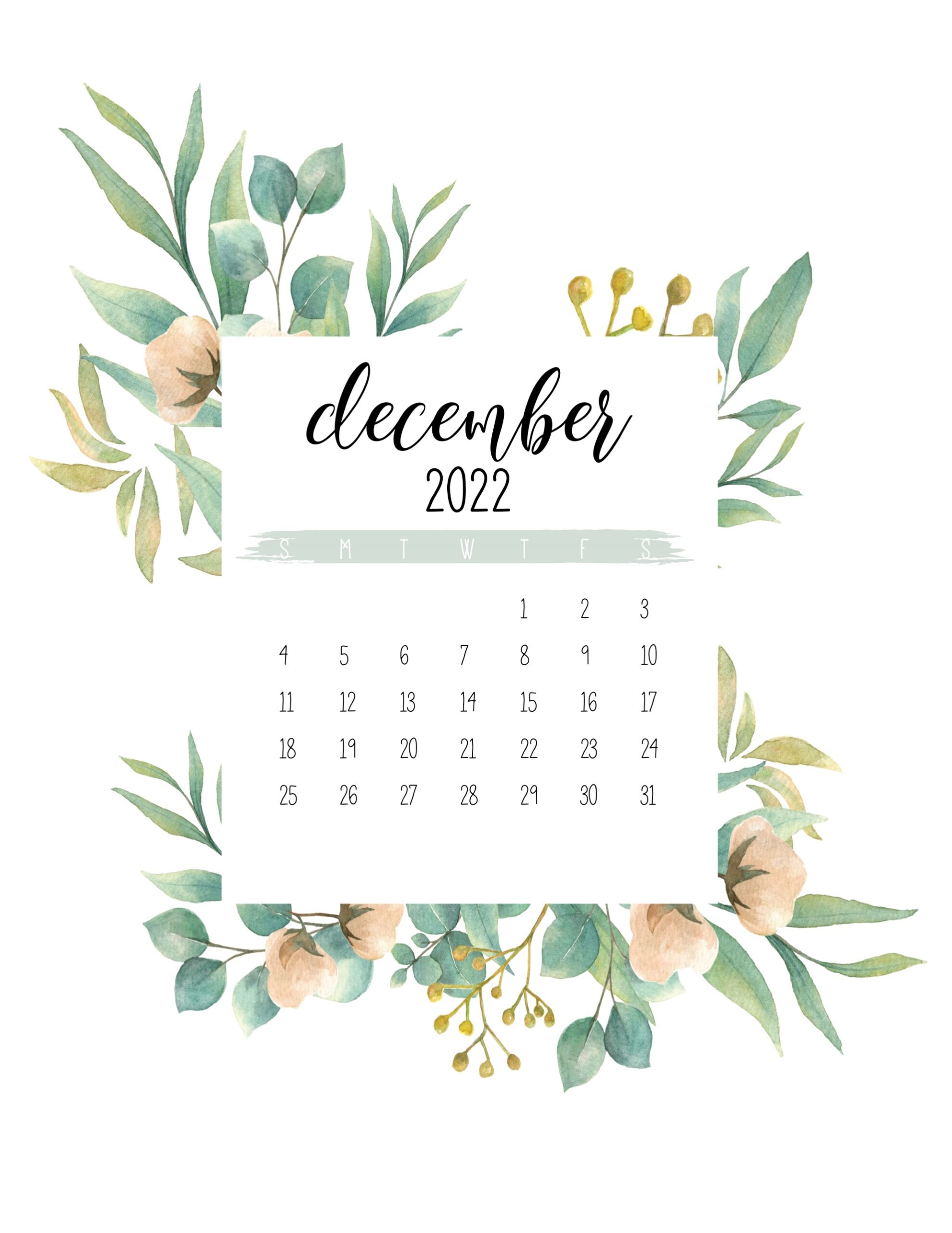 December 2022 Calendar Wallpaper  TubeWP