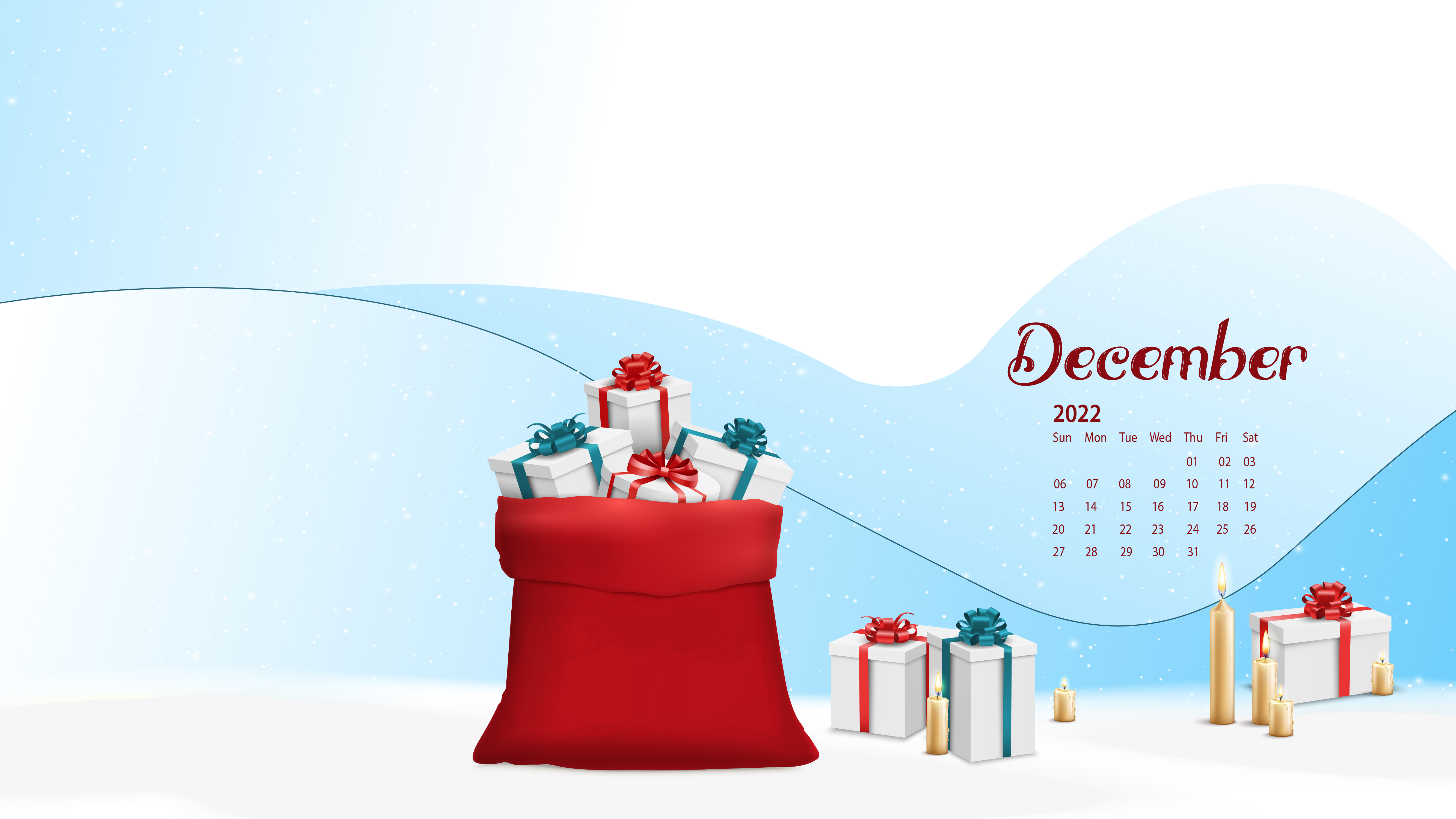 December 2022 Desktop Wallpaper Calendar