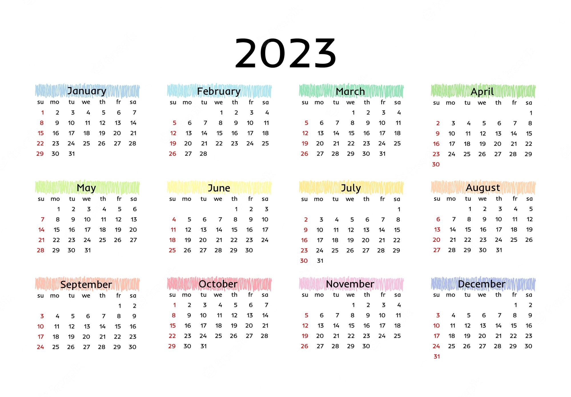 Premium Vector. Calendar for 2023 isolated on a white background