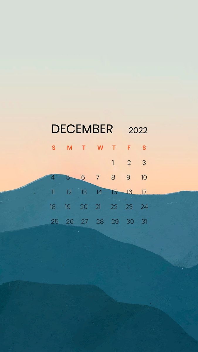 Mountain December monthly calendar iPhone wallpaper vector. free image by rawpixel.com / Hein. iPhone wallpaper vector, iPhone wallpaper, Calendar background