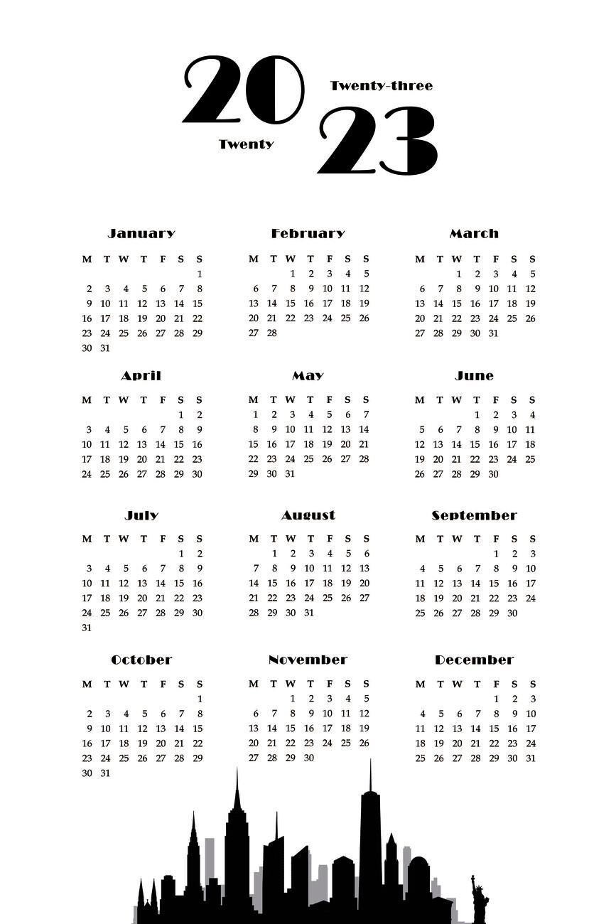Year calendar 2023