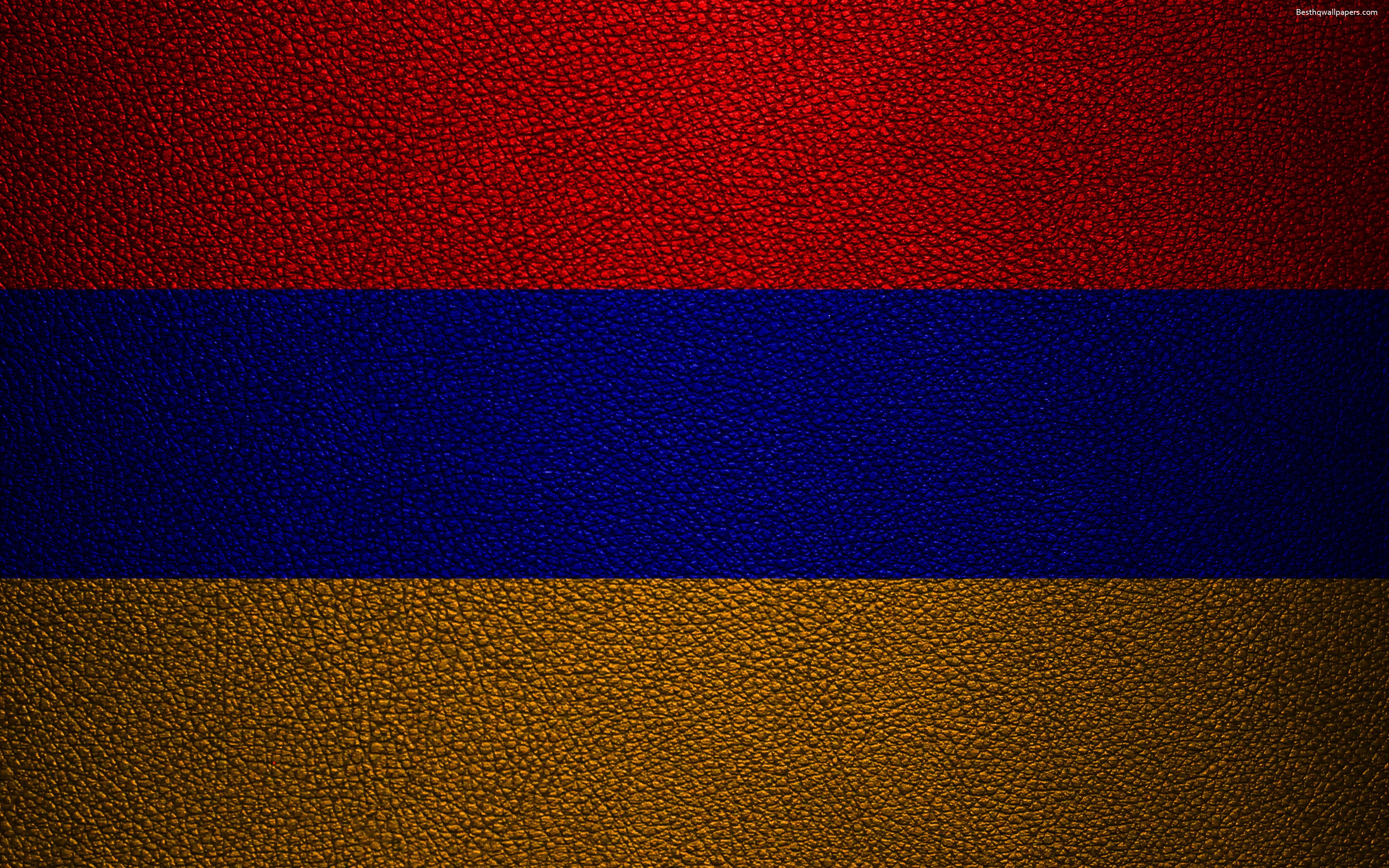 Download wallpaper Flag of Armenia, 4к, leather texture, Armenian flag, Asia, world flags, Armenia for desktop with resolution 3840x2400. High Quality HD picture wallpaper