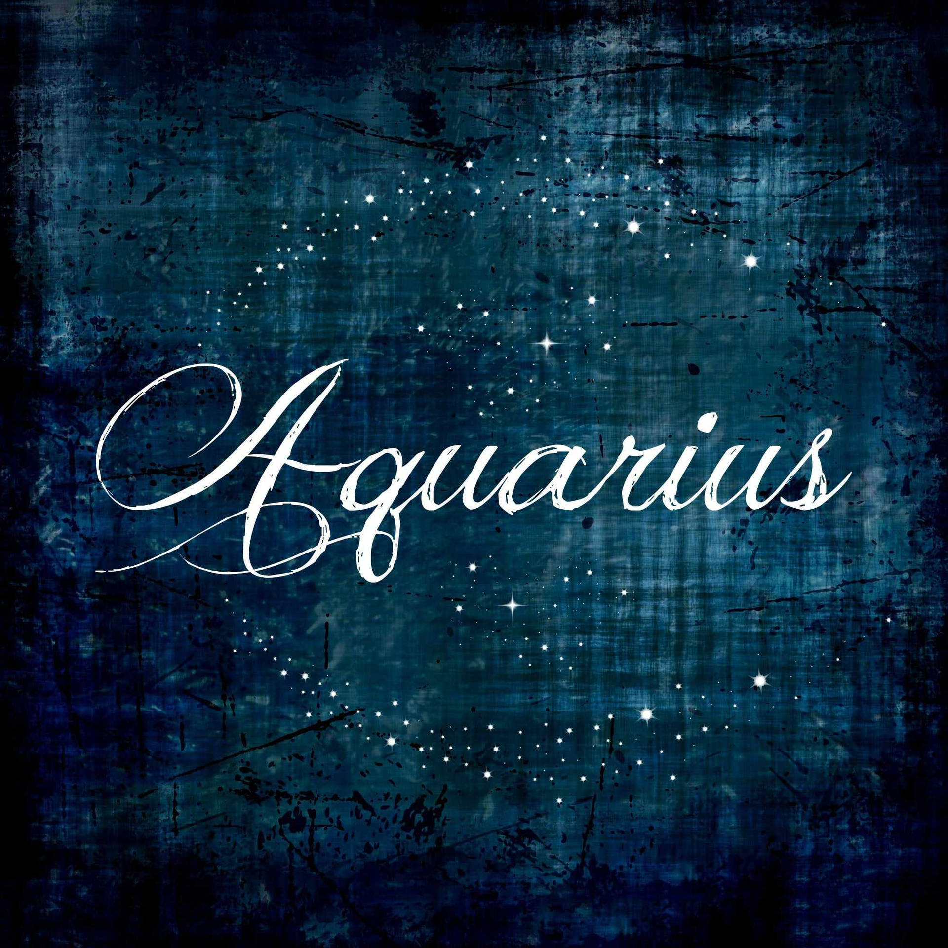 Download Blue Gradient Aquarius Zodiac Wallpaper
