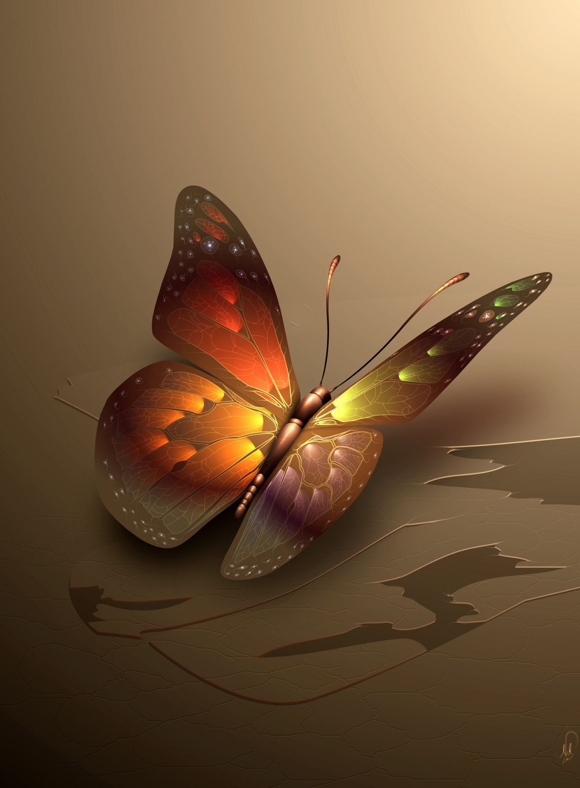 Autumn Butterflies Wallpaper Free Autumn Butterflies Background