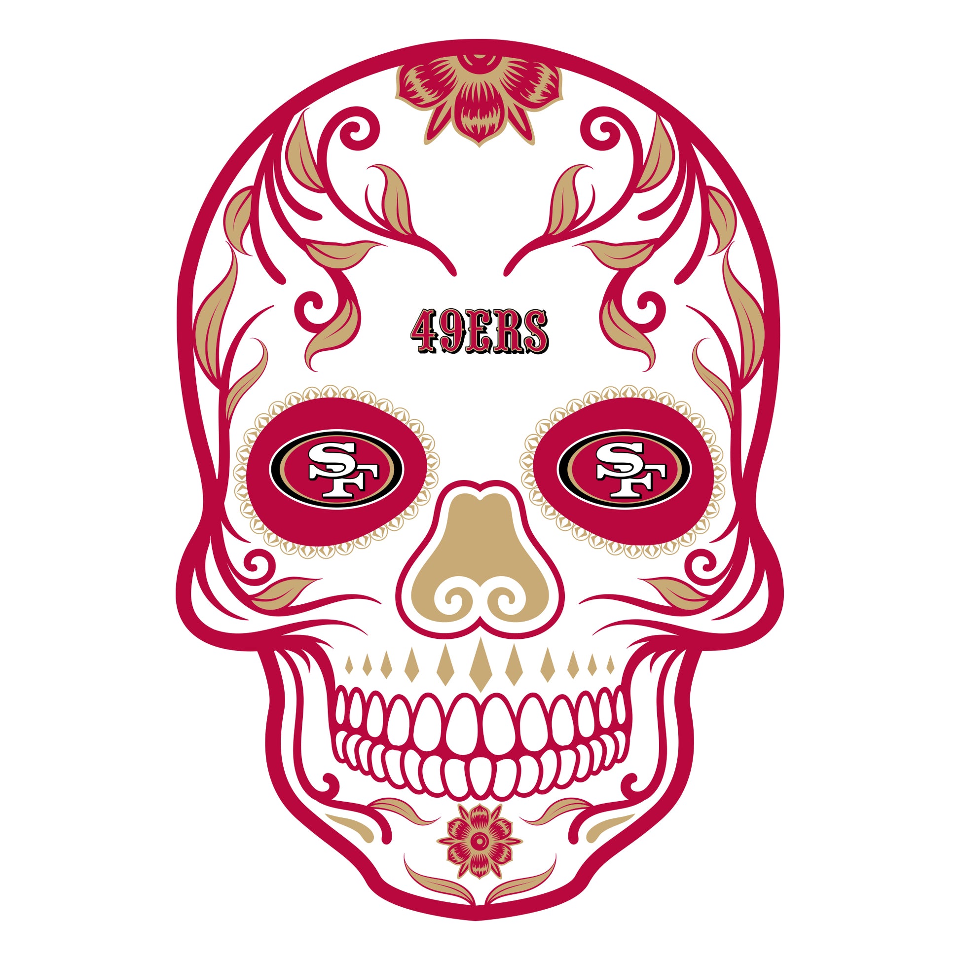 San Francisco 49ers: 2022 Skull Outdoor Logo Licensed NFL